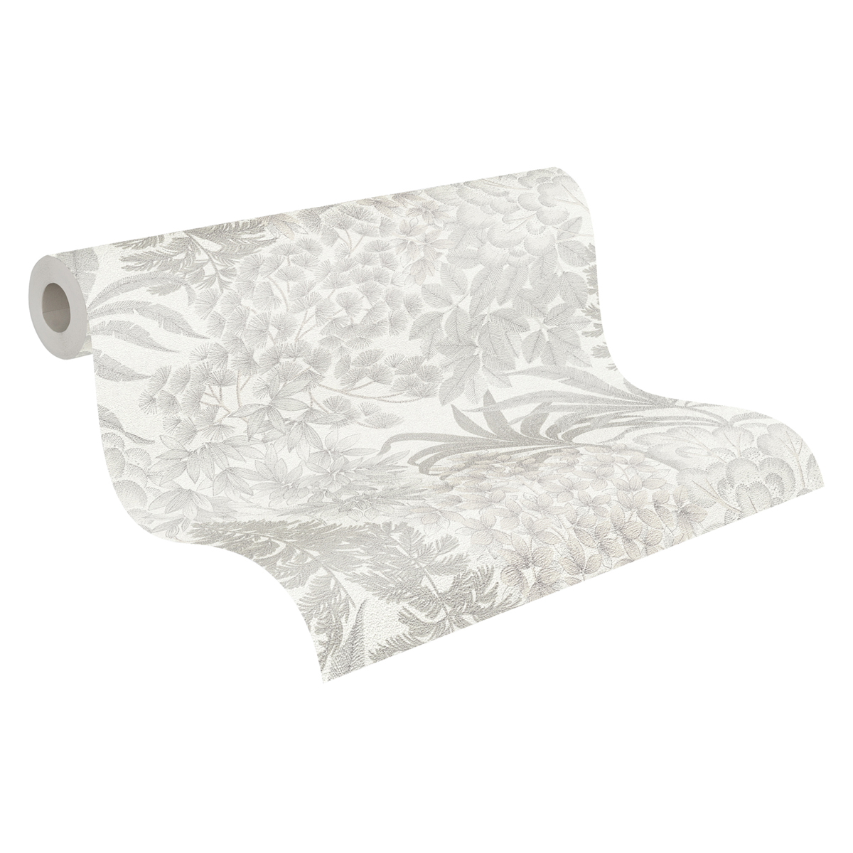 Papier peint Végétal Métal Zoé gris argenté - Metropolitan Stories 3 d'A.S. Création AMB3 | Réf. AS-391282