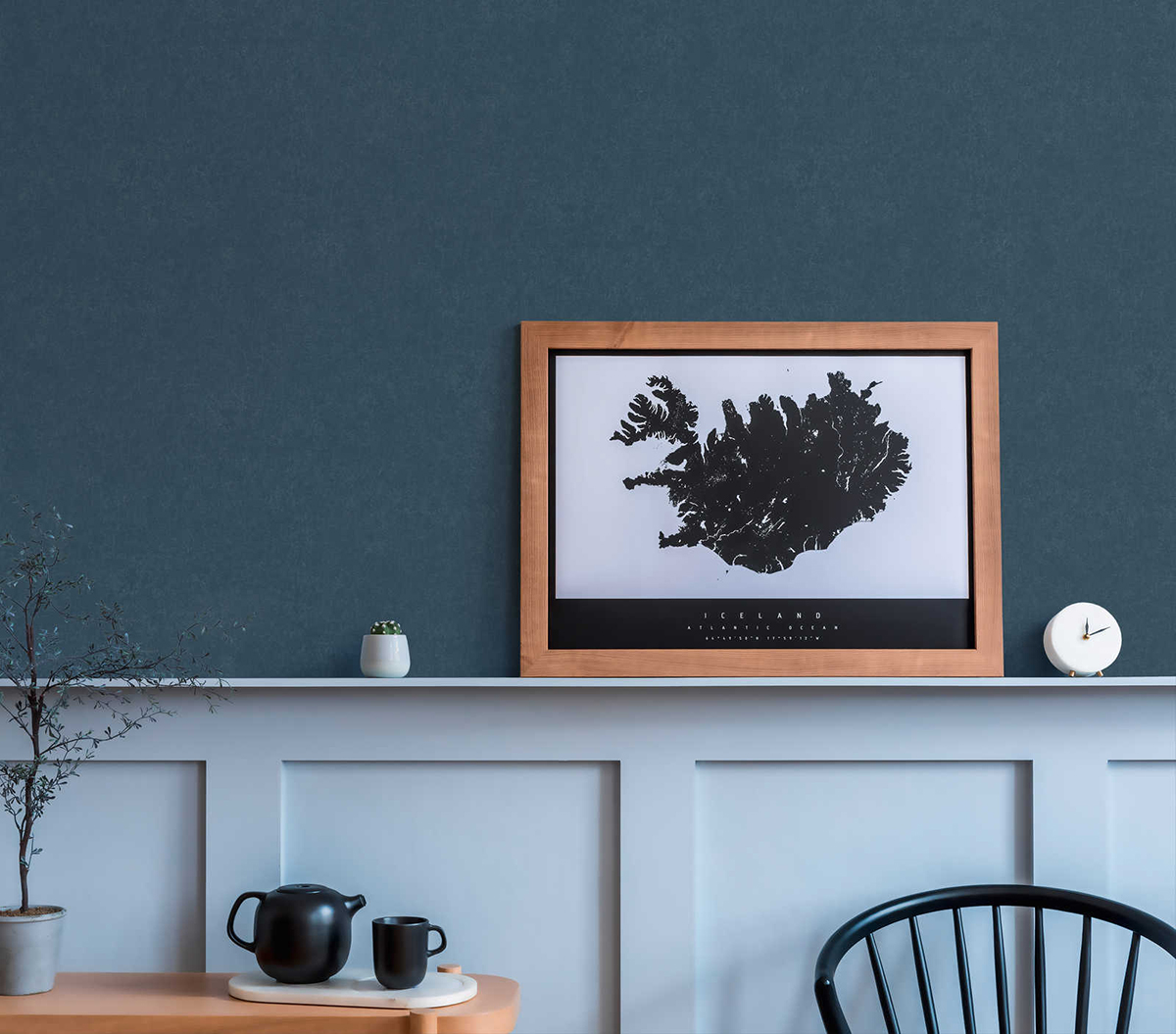 Papier peint Faux Uni Mat bleu nuit - Geo Effect d'A.S. Création AMB2 | Réf. SP15803