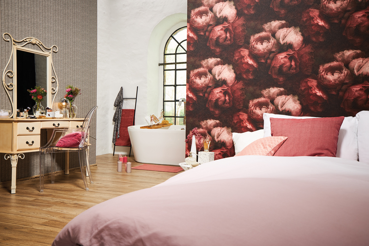 Papier peint Rose Romantic Dream rouge - New Walls d'AS Création AMB | Réf. SP15237