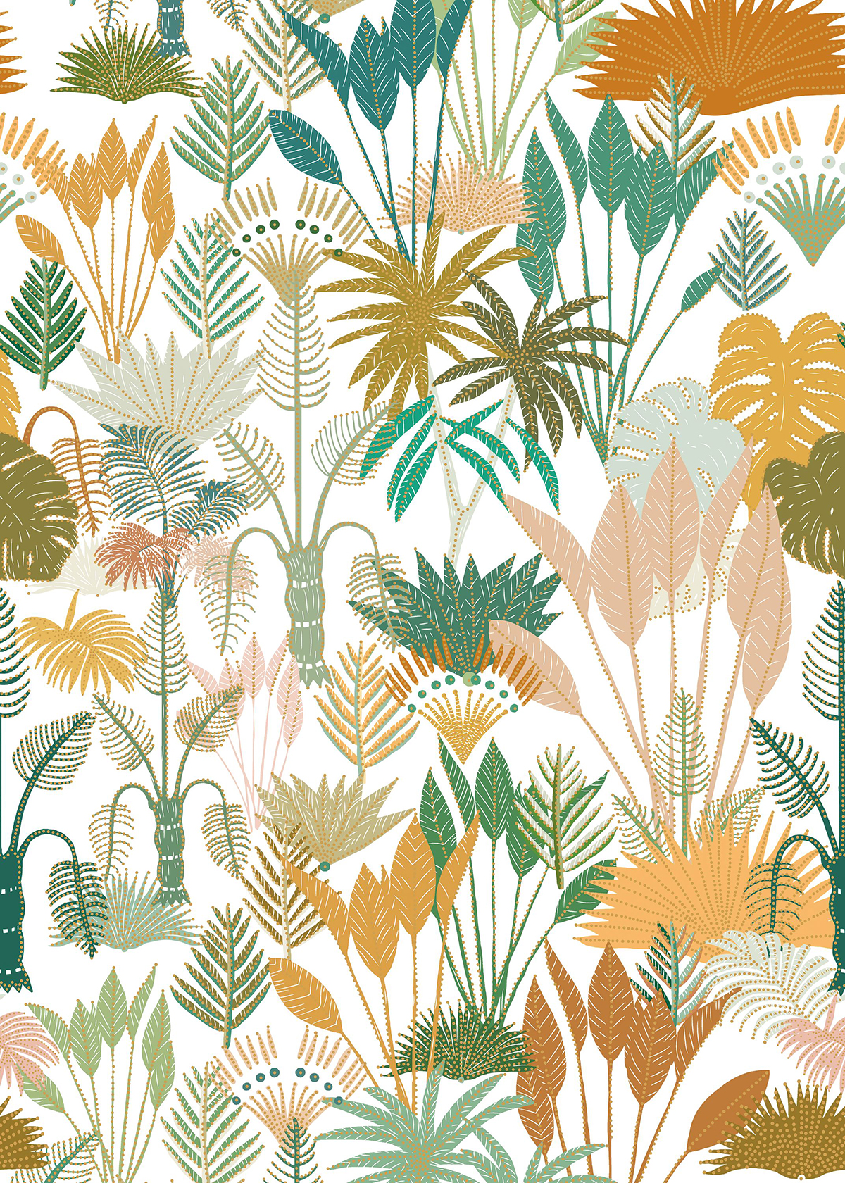 Papier peint panoramique Feuillage Manille blanc - Beauty Full Image 2 de Casadéco | Réf. BFM102467020