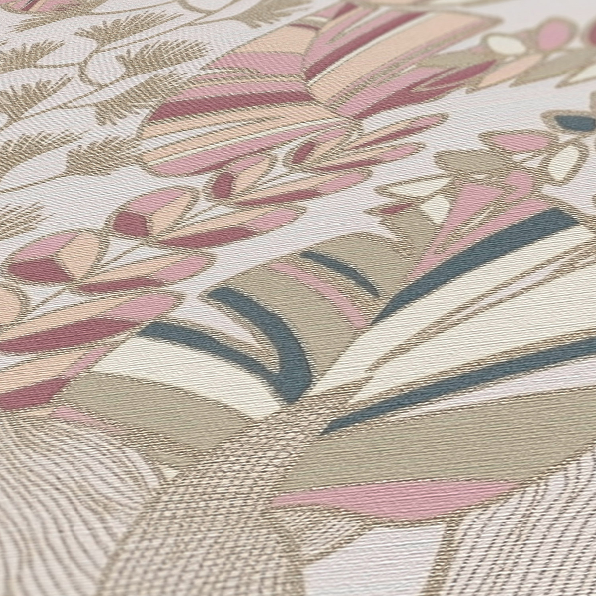 Papier peint Feuillage Arty rose doré - Antigua d'A.S. Création AMB4 | Réf. SP15950