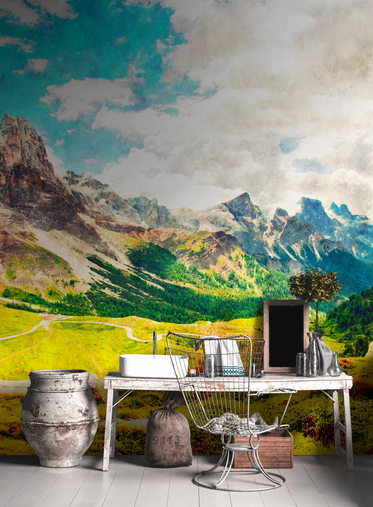 Papier peint panoramique Paysage Montagne Dolomiti 1 - Référence DD113662 - Intissé 200g/m2 - Standard 500 x 270