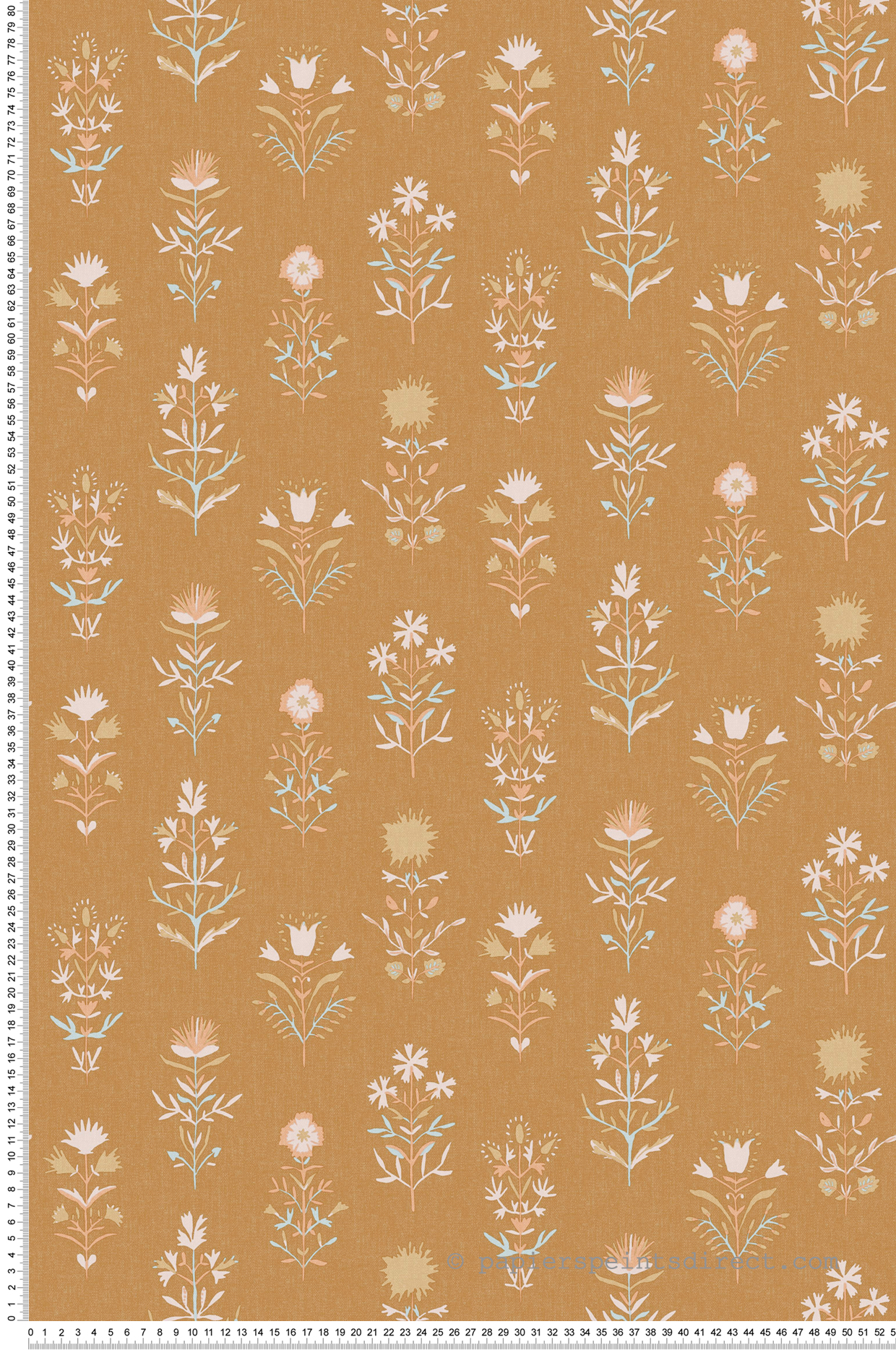 Papier peint Fleur Charme jaune orangé - Bohème de Casélio | Réf. BOM103172268