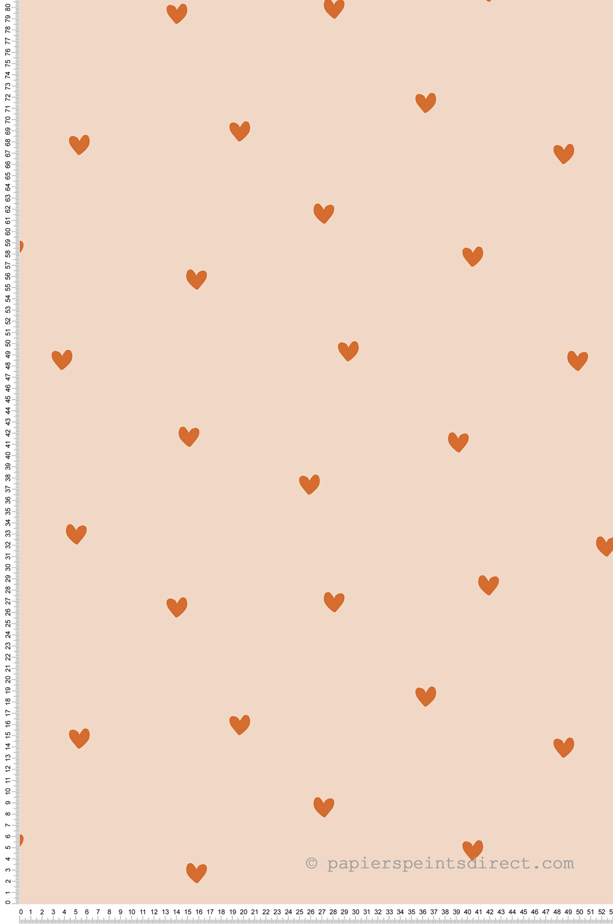 Papier peint Scandinave Sweet Hearts rouge rose - Happy Kids Club de Casélio | Réf. HKC107604850