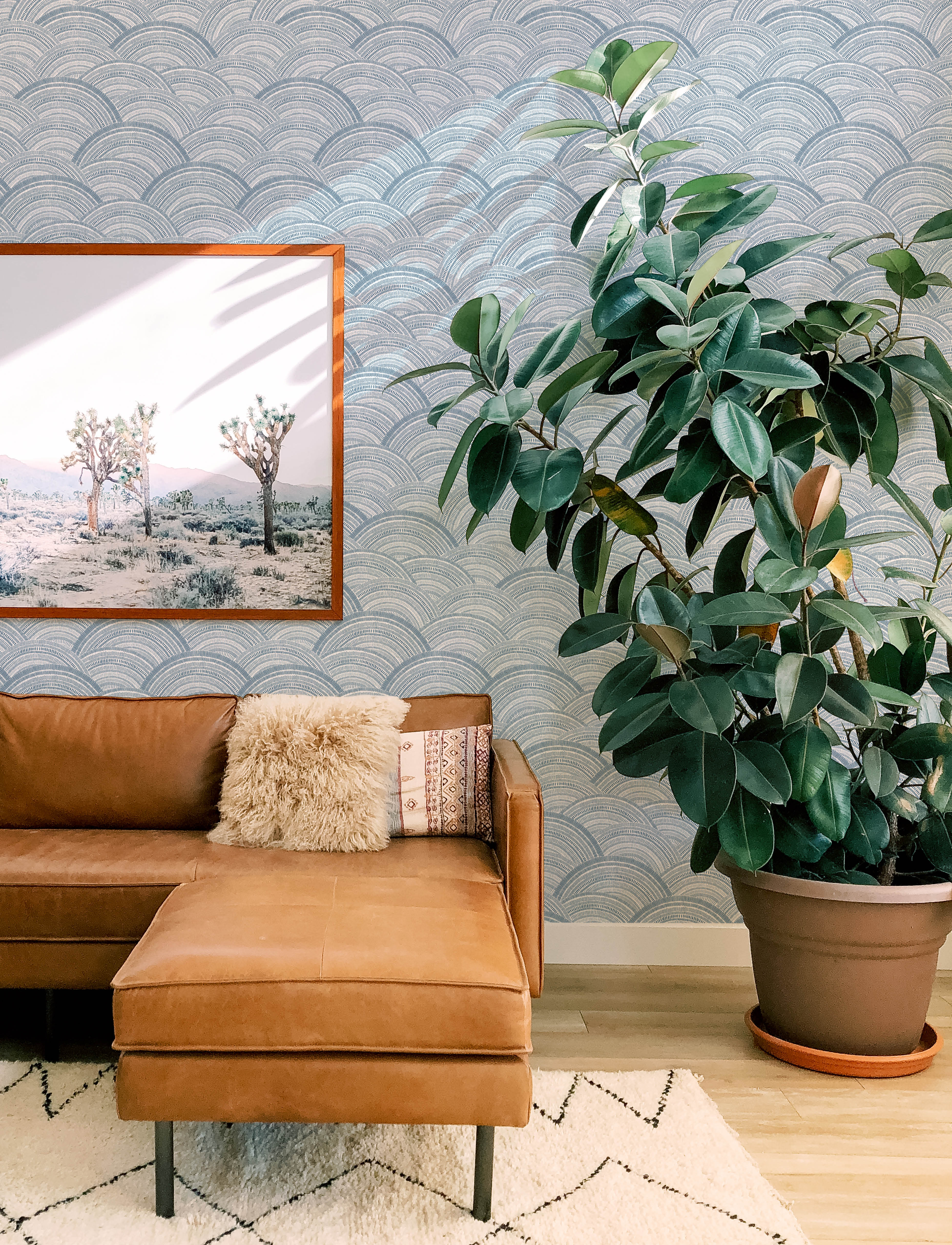 Papier peint Vague Abstraite Encircle bleu - Harmony de Lutèce AMB2| Réf. LTC-FD27200