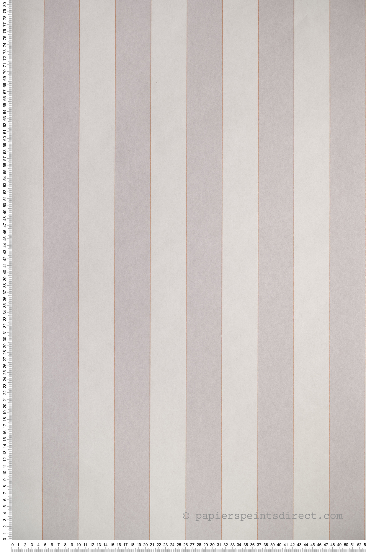 Papier peint Rayure Chic Louise violet cuivré - Les Rayures de Casadéco | Réf. RAYS28882812