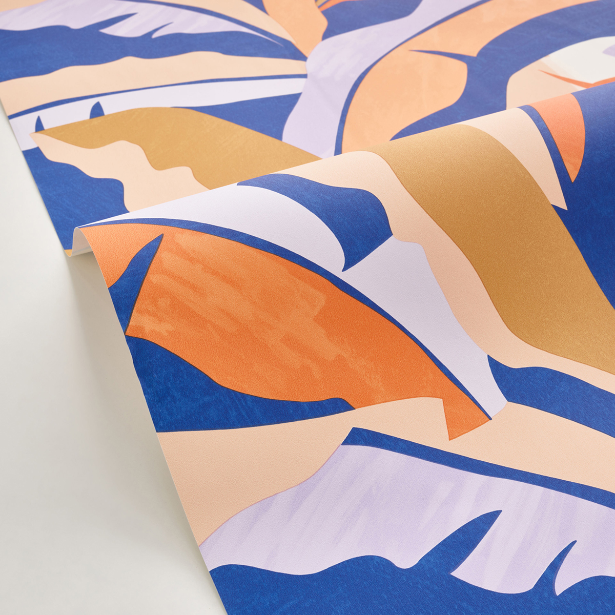 Papier peint Feuille Bananier Ampleur bleu roi orange - XXL de Casélio AMB3 | Réf. XXL104566139