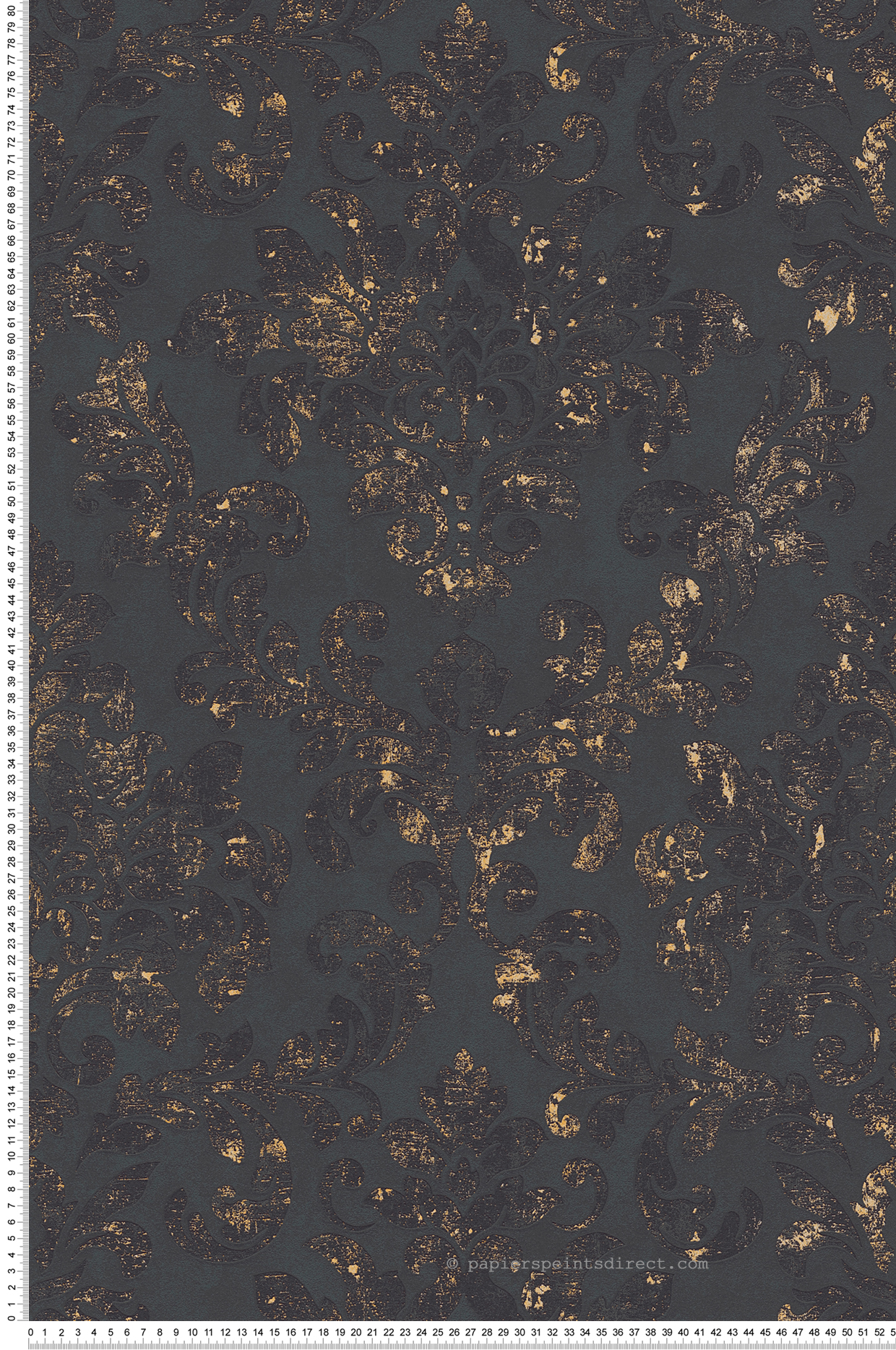 Papier Peint Baroque Fleur de Lys noir doré - New Studio 2.0 Ed. II de AS Création | Réf. SP15350