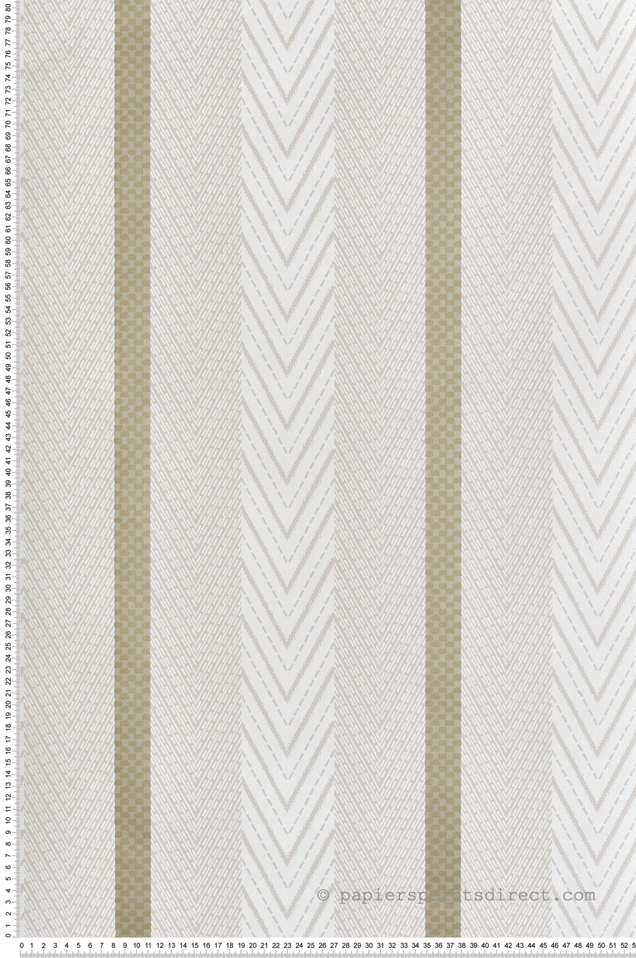 Papier peint Rayure Chevron Sagitta beige mordoré - Irisa d'Osborne & Little | Réf. OSB-W7856-03