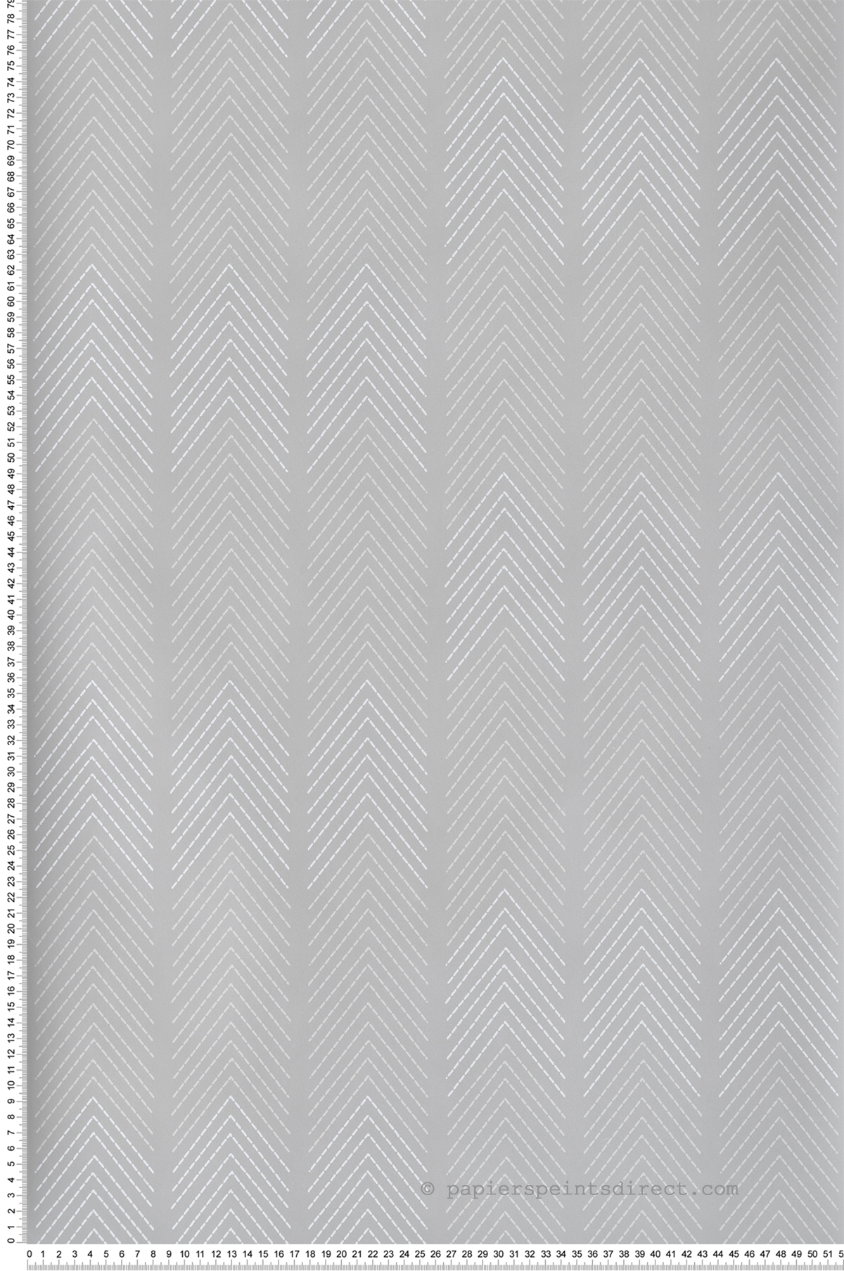 Papier peint Rayure Chevron Nyle gris acier - Delicatesse de Lutèce | Réf. LTC-FD26527