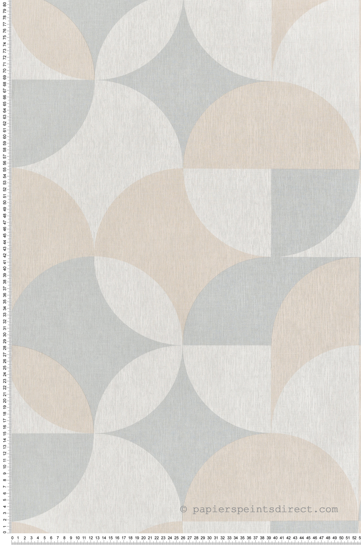 Papier peint Géométrie Arrondi Charly bleu d'eau beige - Twist de Casélio | Réf. TST106441060