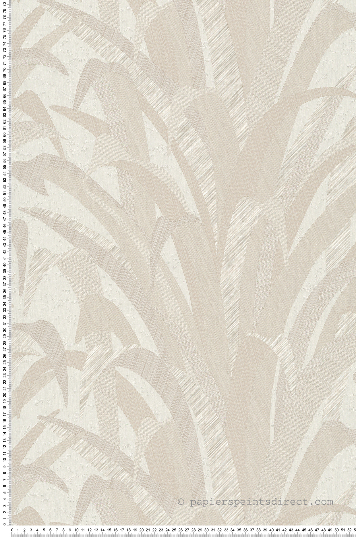 Papier peint Herbe Feuillage beige clair métallisé - Santal de Montecolino | Réf. MC-CU3001