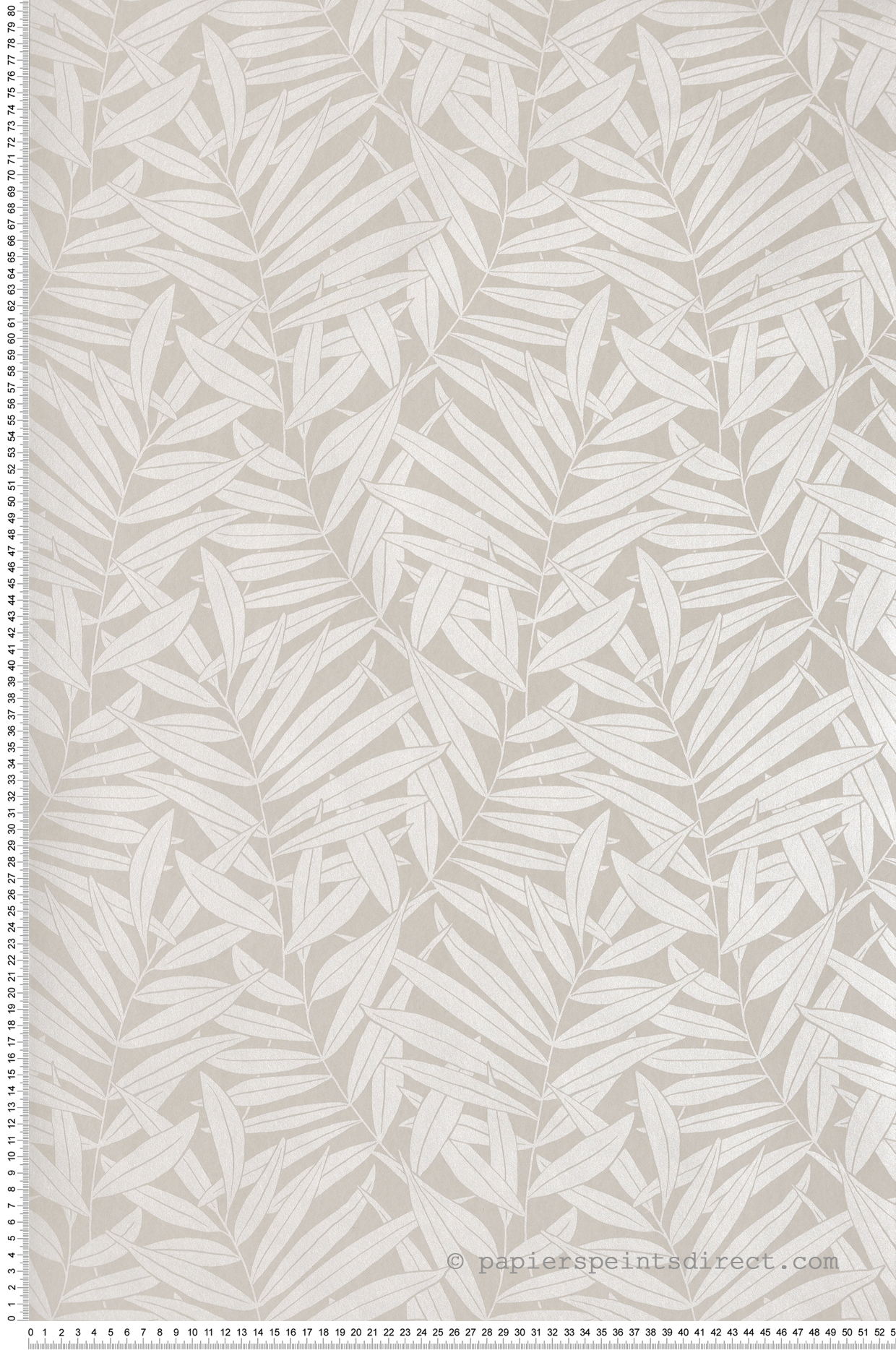 Papier peint Feuillage Preston beige nacré - Derby de Casadéco | Réf. DERB89311512