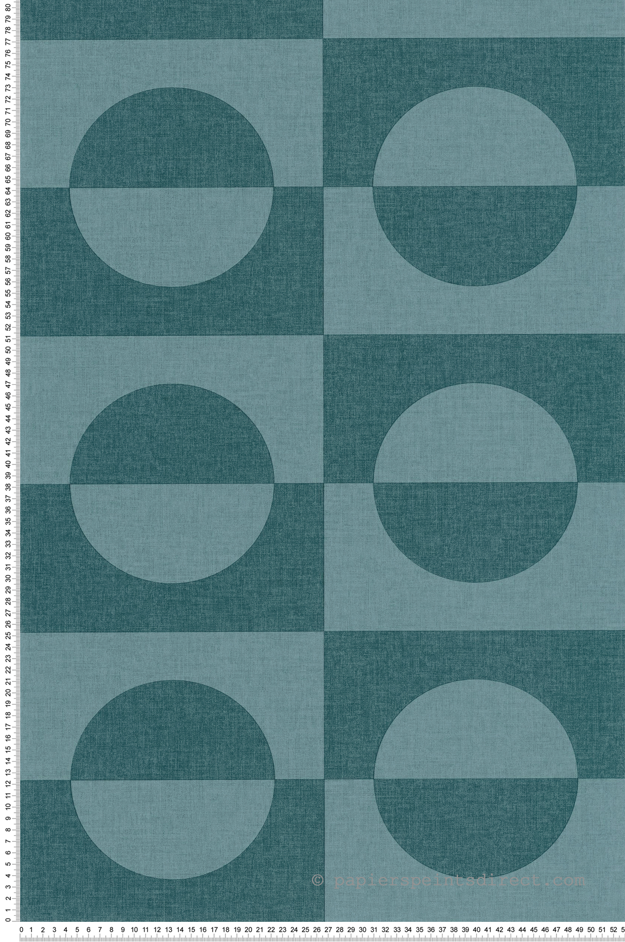 Papier peint Géométrique Vintage Etendu bleu canard - XXL de Casélio | Réf. XXL104576000