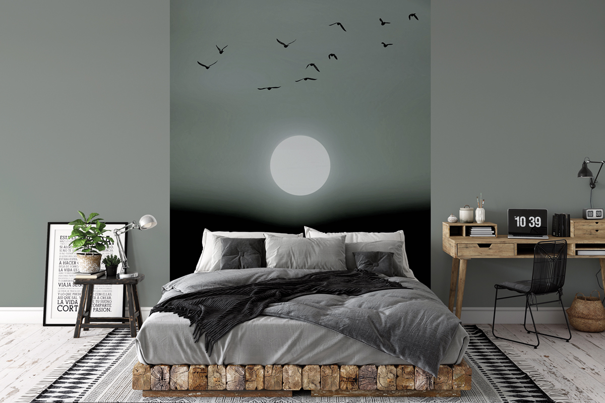 Papier peint panoramique Oiseaux Winter Lights - Référence DD119929 - Intissé 200g/m2 - Standard 200 x 280