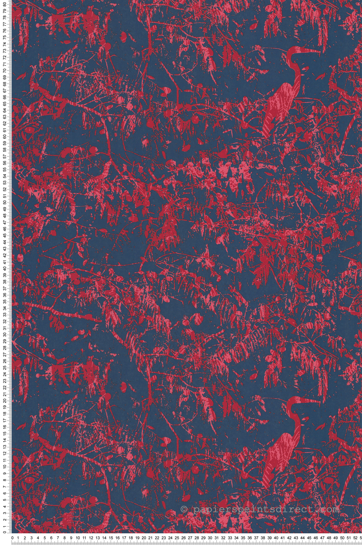 Papier peint Héron Abstrait rouge bleu - Guy Laroche de Lutèce | Réf. LTC-51246210