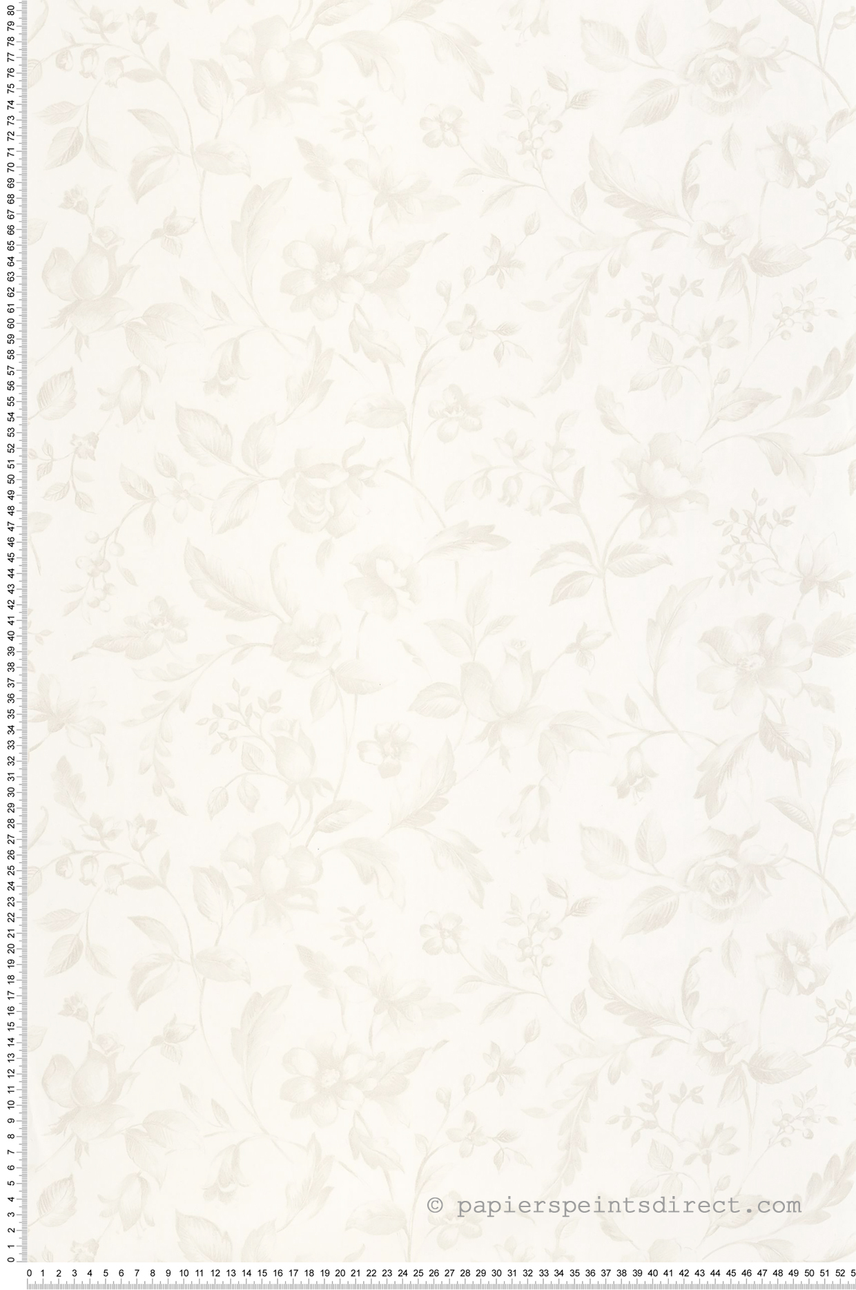 Papier peint Porcelaine Fleurie Pastelia blanc nacré - Blue Shades de Casélio | Réf. BLS107500000