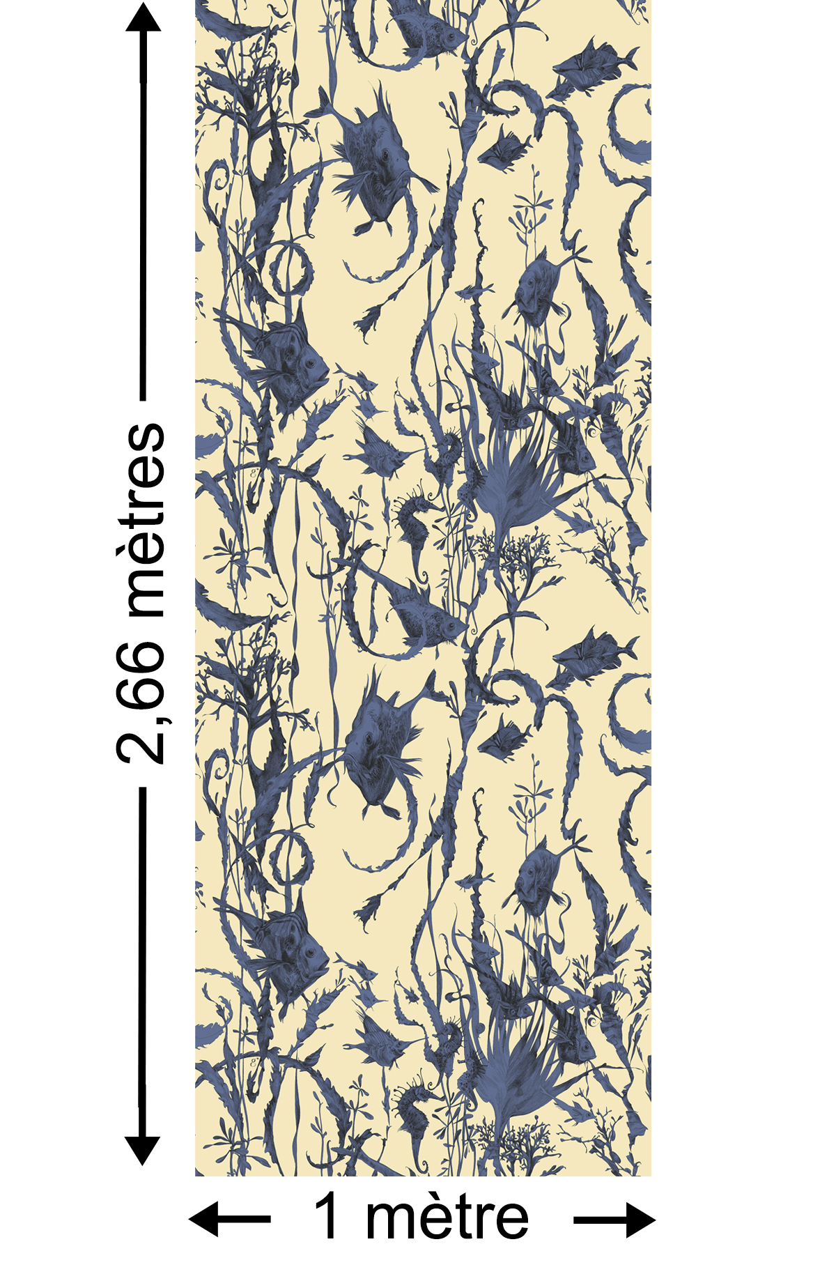 Papier peint Jardin Marin Bleu - Collection Catherine Gran de Edmond Petit