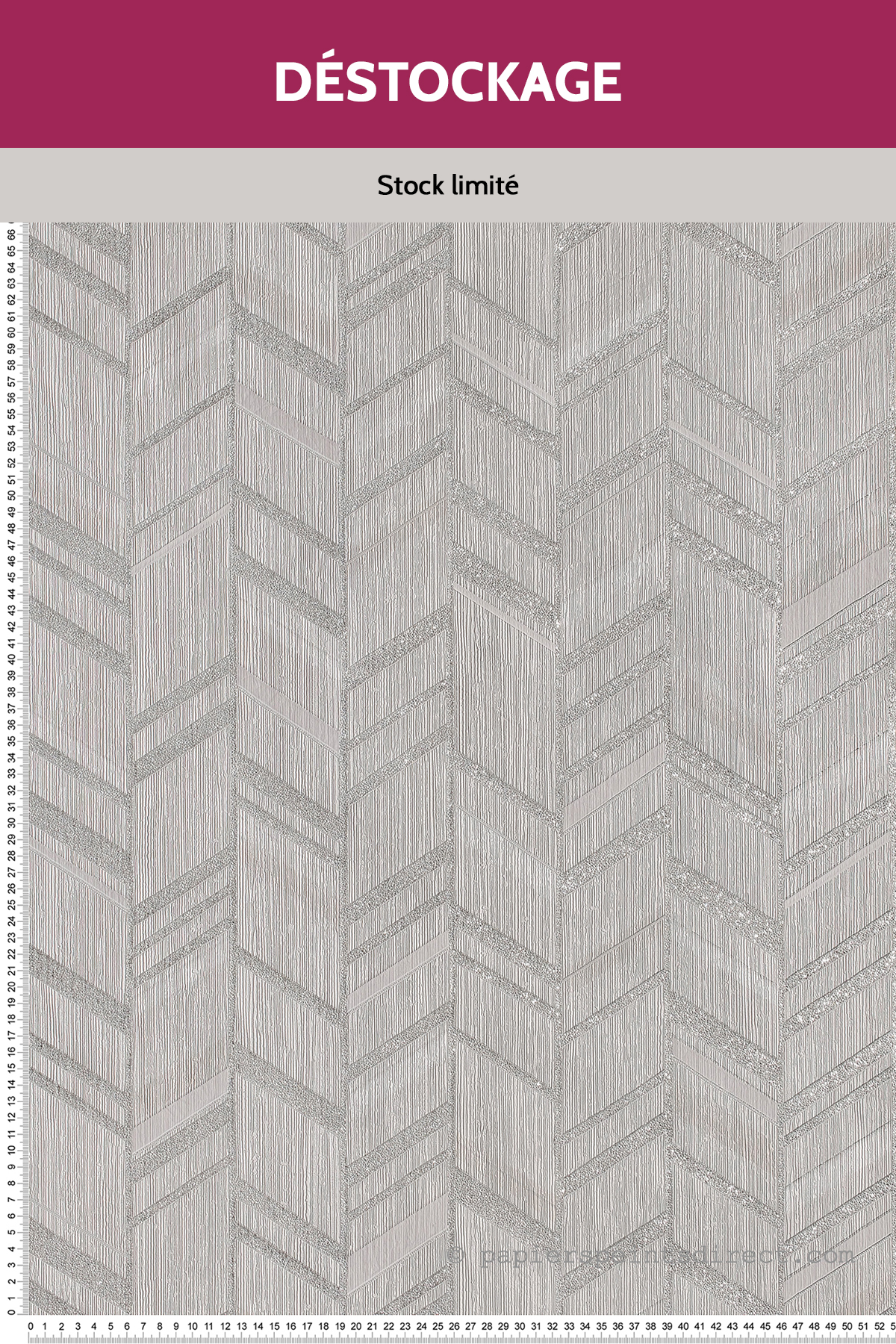 Papier peint Destockage - Ethnique chic gris perle - Special FX de Lutèce