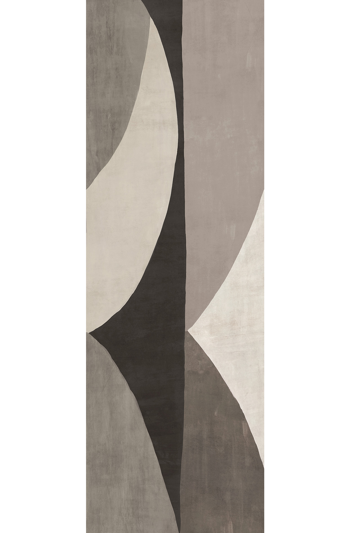Papier peint panoramique Fresque Arrondie Luana gris - A H260 - Amani de Masureel | Réf. MAS-DGAMA3031-260