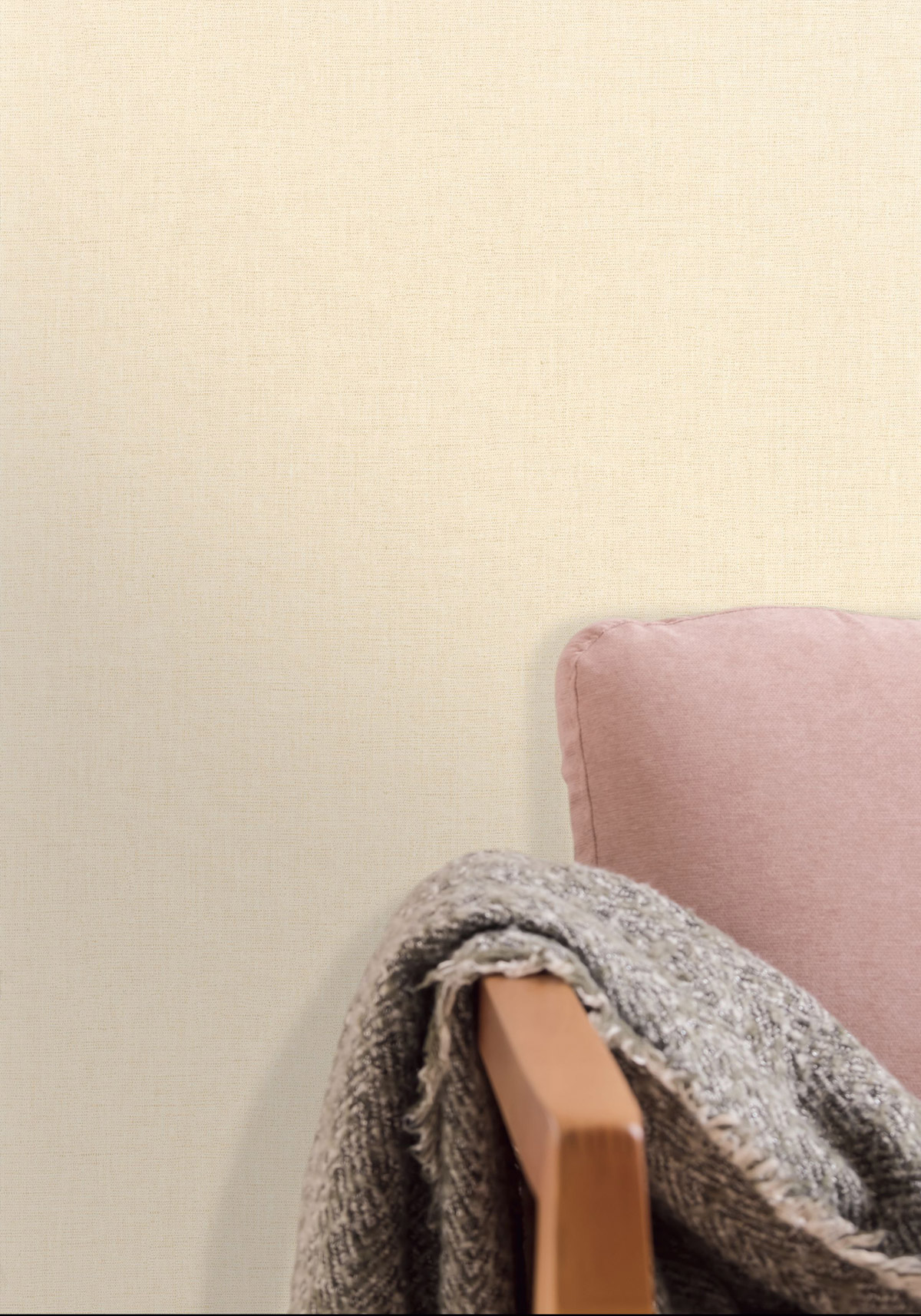 Papier peint Faux Uni Tissage beige vanille - Reliefs de Casélio | Réf. RLF103221600