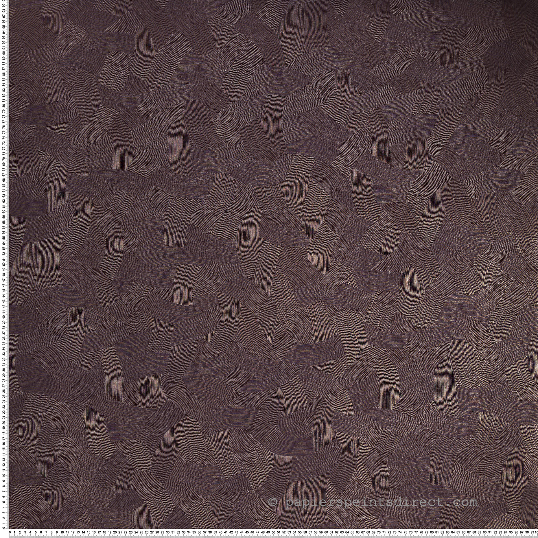 Papier peint Mouvement Graphique Bérénice aubergine mordoré - Magnitude de Casamance | Réf. CAS-76662650