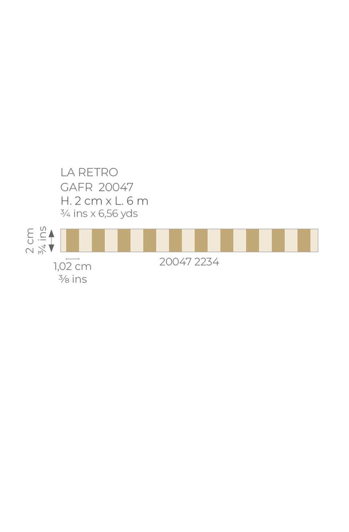 Galon Pointillé Rétro jaune ocre - Galons et Frises de Casadéco AMB5| Réf. GAFR200472234