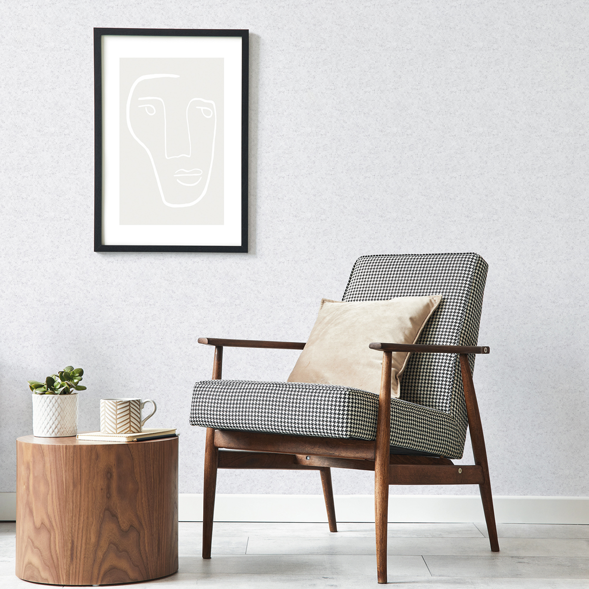 Papier peint Faux Uni Effet Marbre gris - Mini Prints de Lutèce | Réf. LTC-G56673