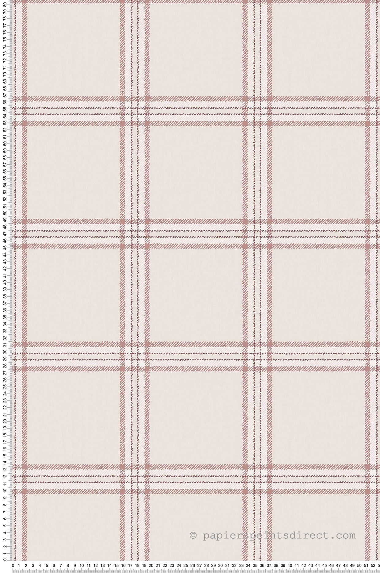 Papier peint Écossais Carreaux rose - Stripes & Checks de Montecolino | Réf. MC-ST38414