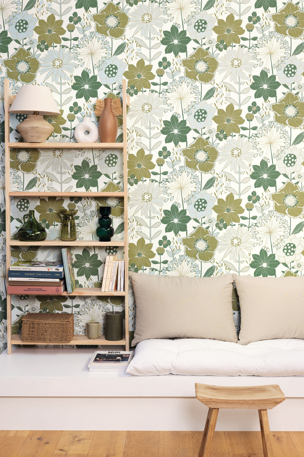 Papier peint Grande Fleur Immensité vert doré - XXL de Casélio | Réf. XXL104557028