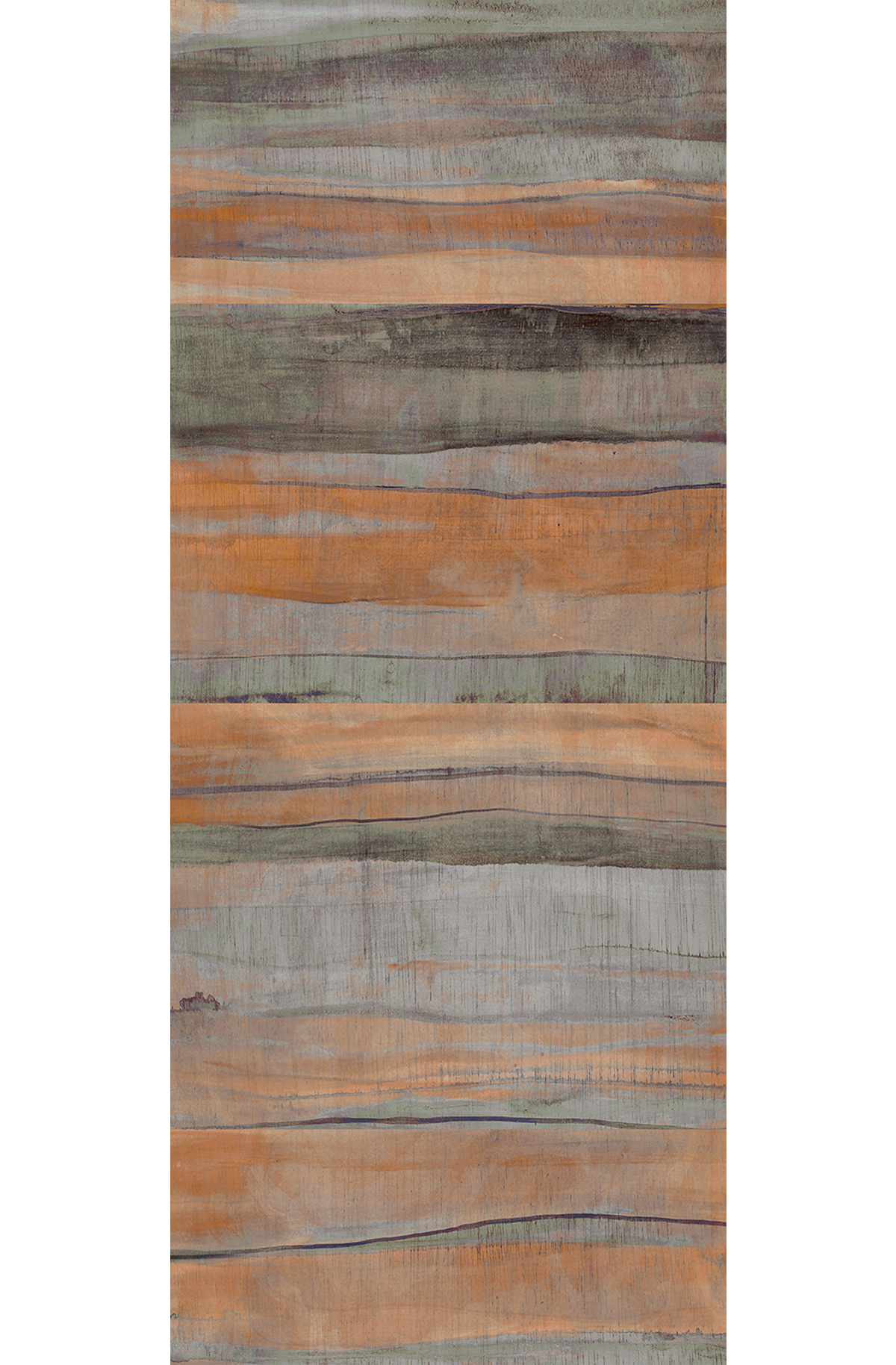 Papier peint panoramique Rayure Abstraite Medite orange brique - D H260 - Wall Designs IV de Masureel | Réf. MAS-DG4MED1034-260