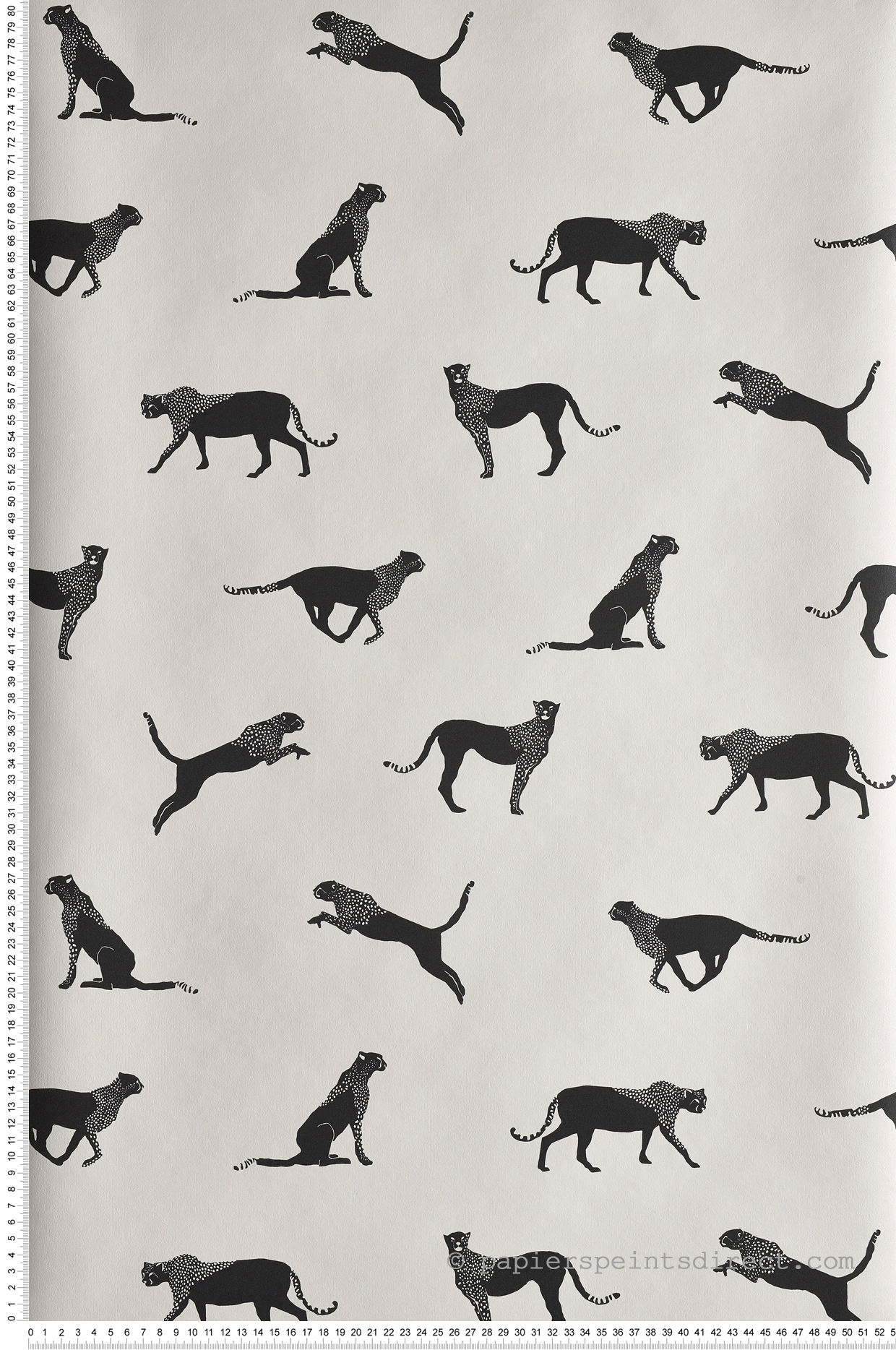 Papier peint Guépard Wild forest noir et blanc - Moonlight de Casélio | Réf. MLG101140096