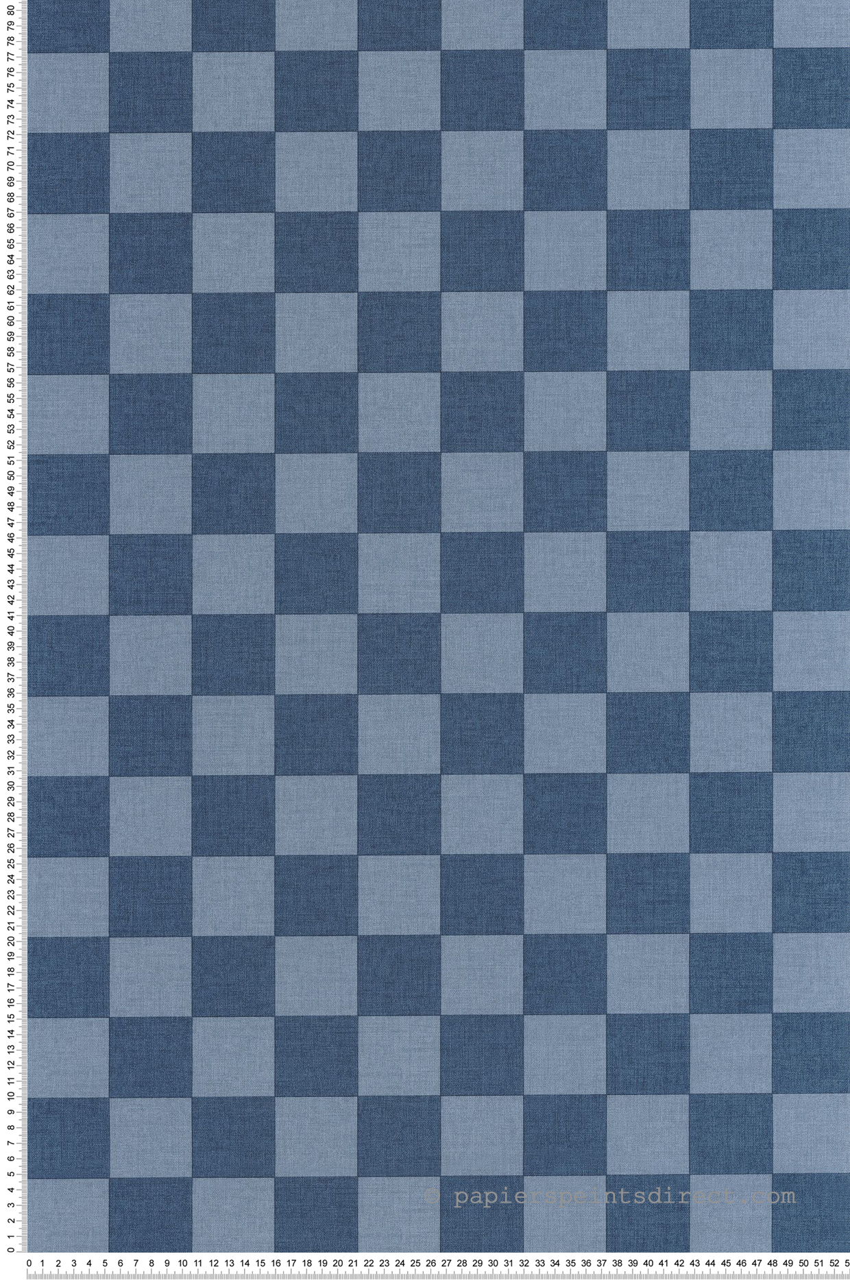 Papier peint Damier Checks bleu jean - Line Up de Casélio | Réf. LNP106746020