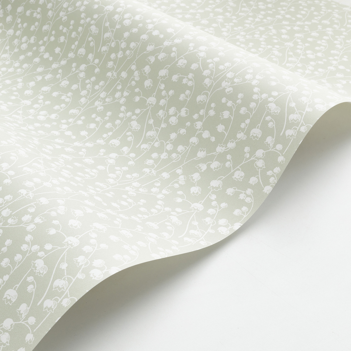 Papier peint Muguet Lily Of The Valley vert sauge - Flower Market de Casadéco AMB3 | Réf. FLOM89247101