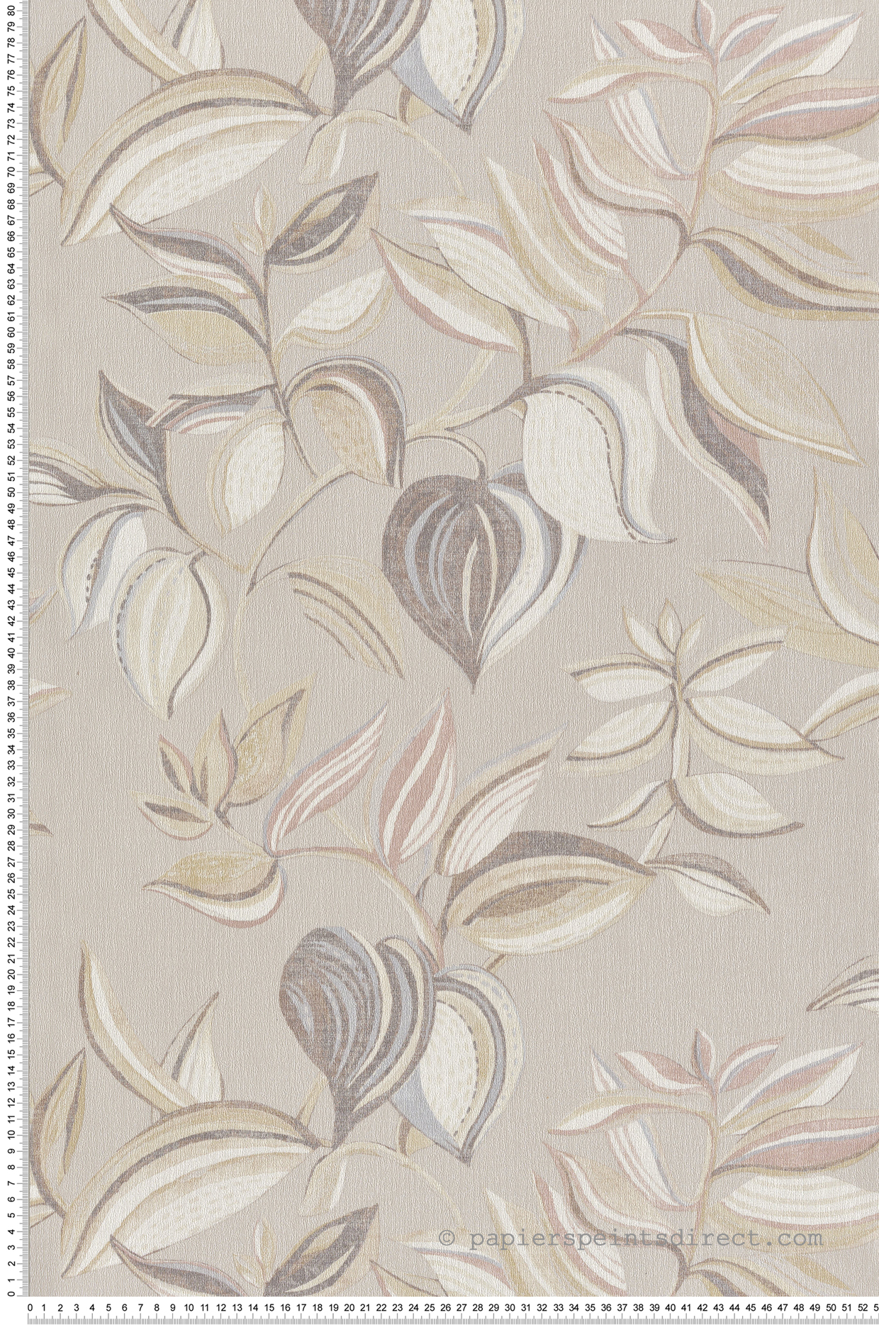 Papier peint Feuillage Art beige - Jaipur de Montecolino | Réf. MC-26433