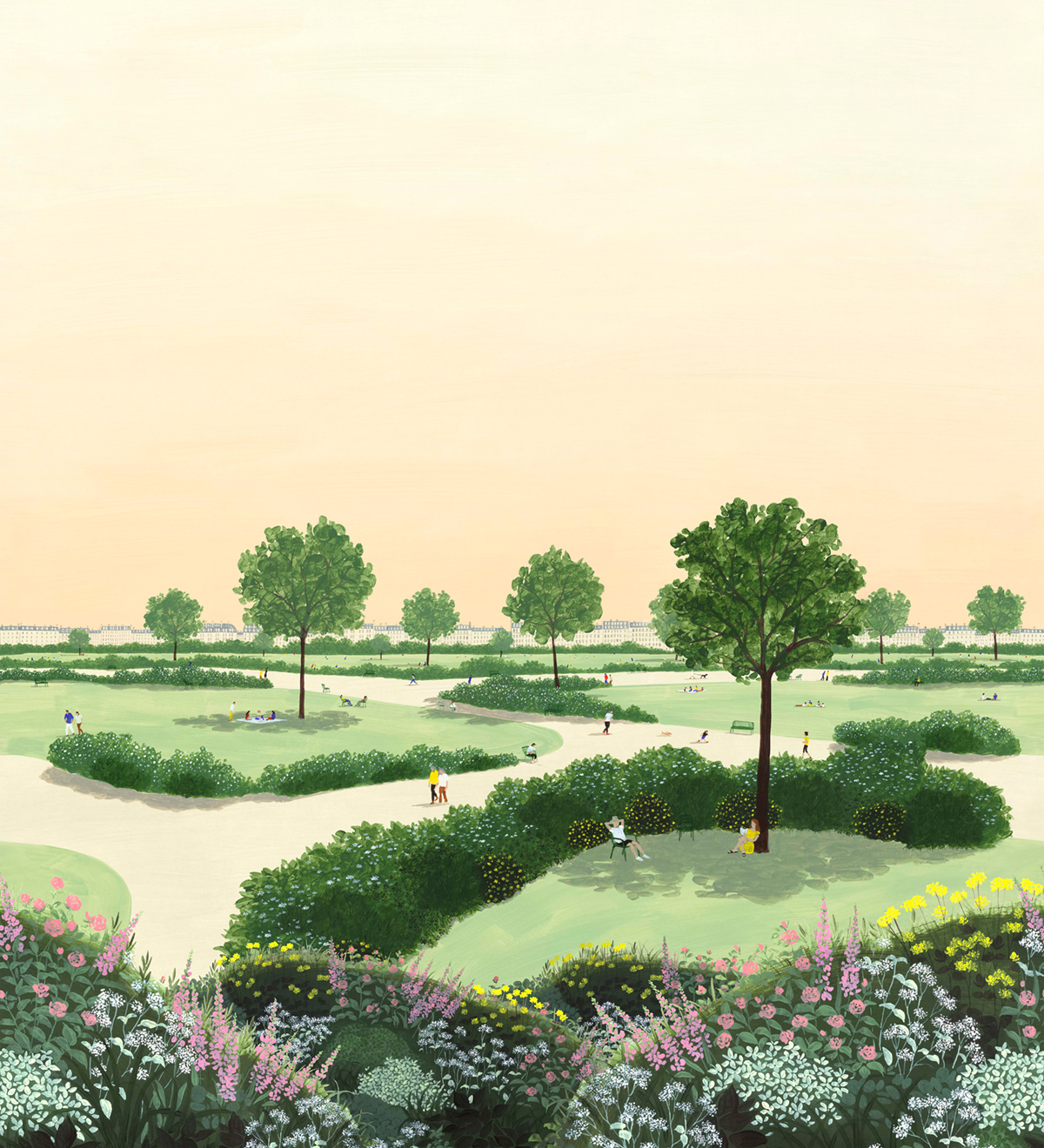 Papier peint panoramique Parc A+B - 1/2/3/4/5/6 - Isidore Leroy