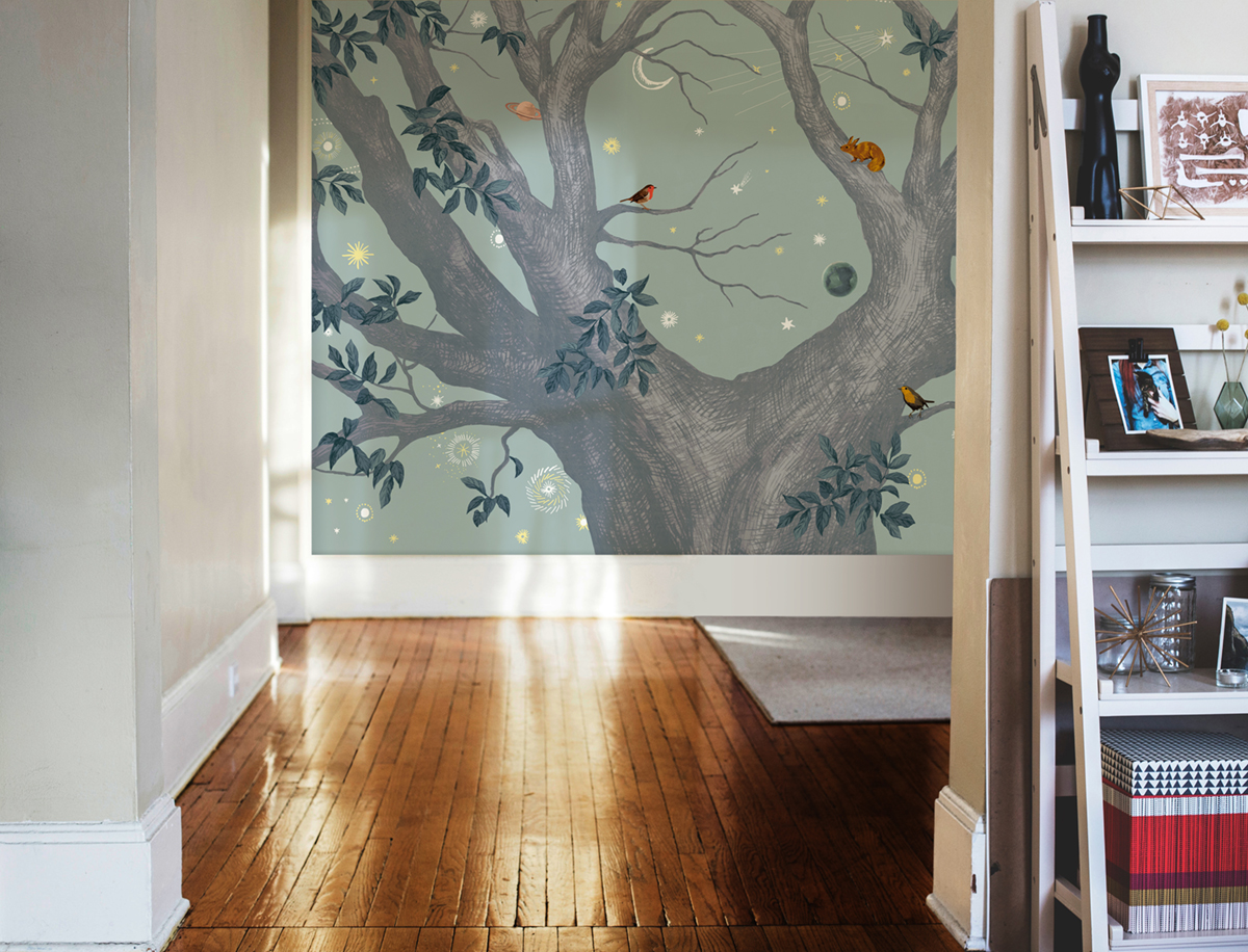 Papier peint panoramique Arbracadabra - Jour 8 lés - Isidore Leroy AMB1