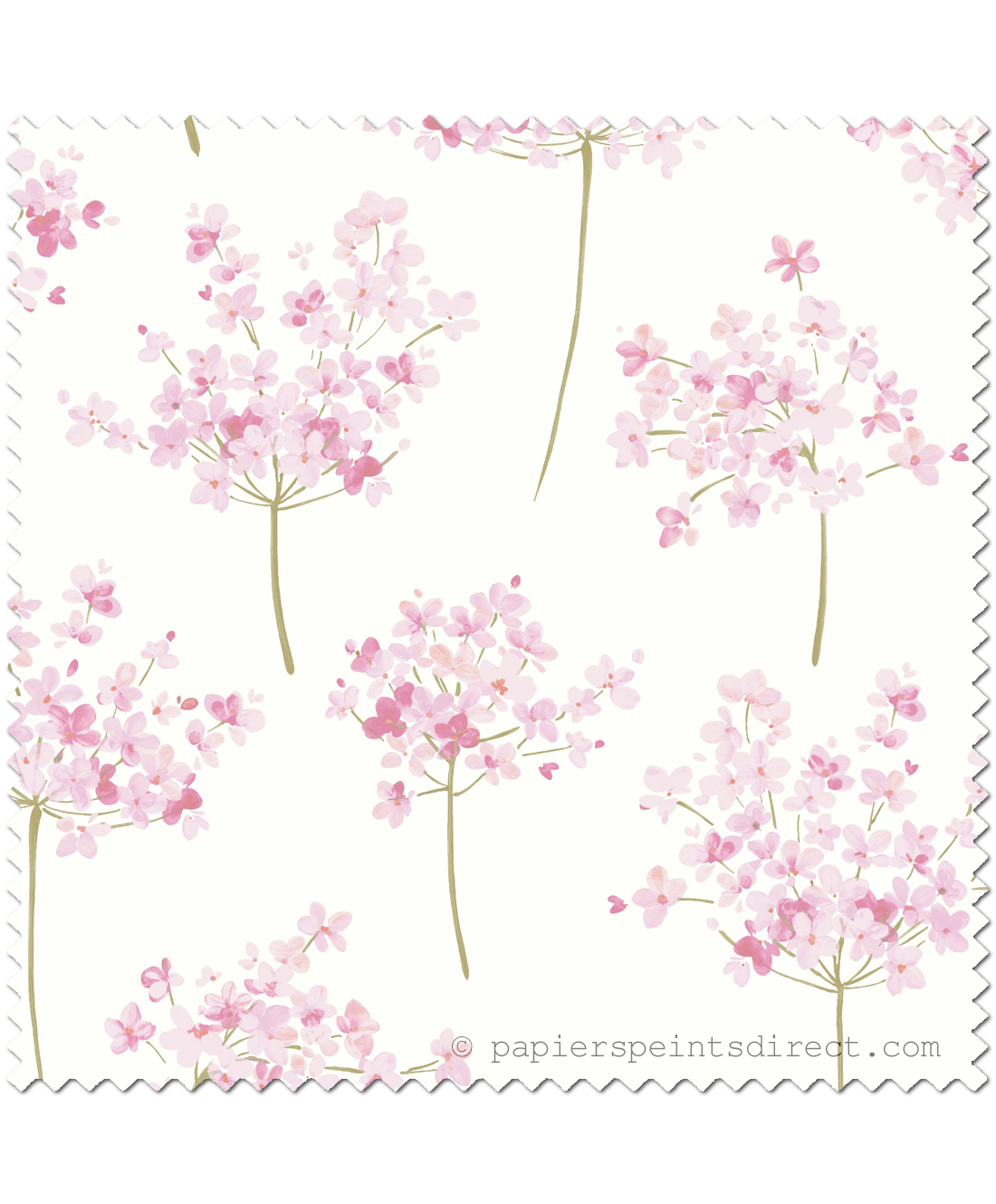 Tissu Fleurs boboli rose - Florescence de Casadeco | Réf. FLRE82464161