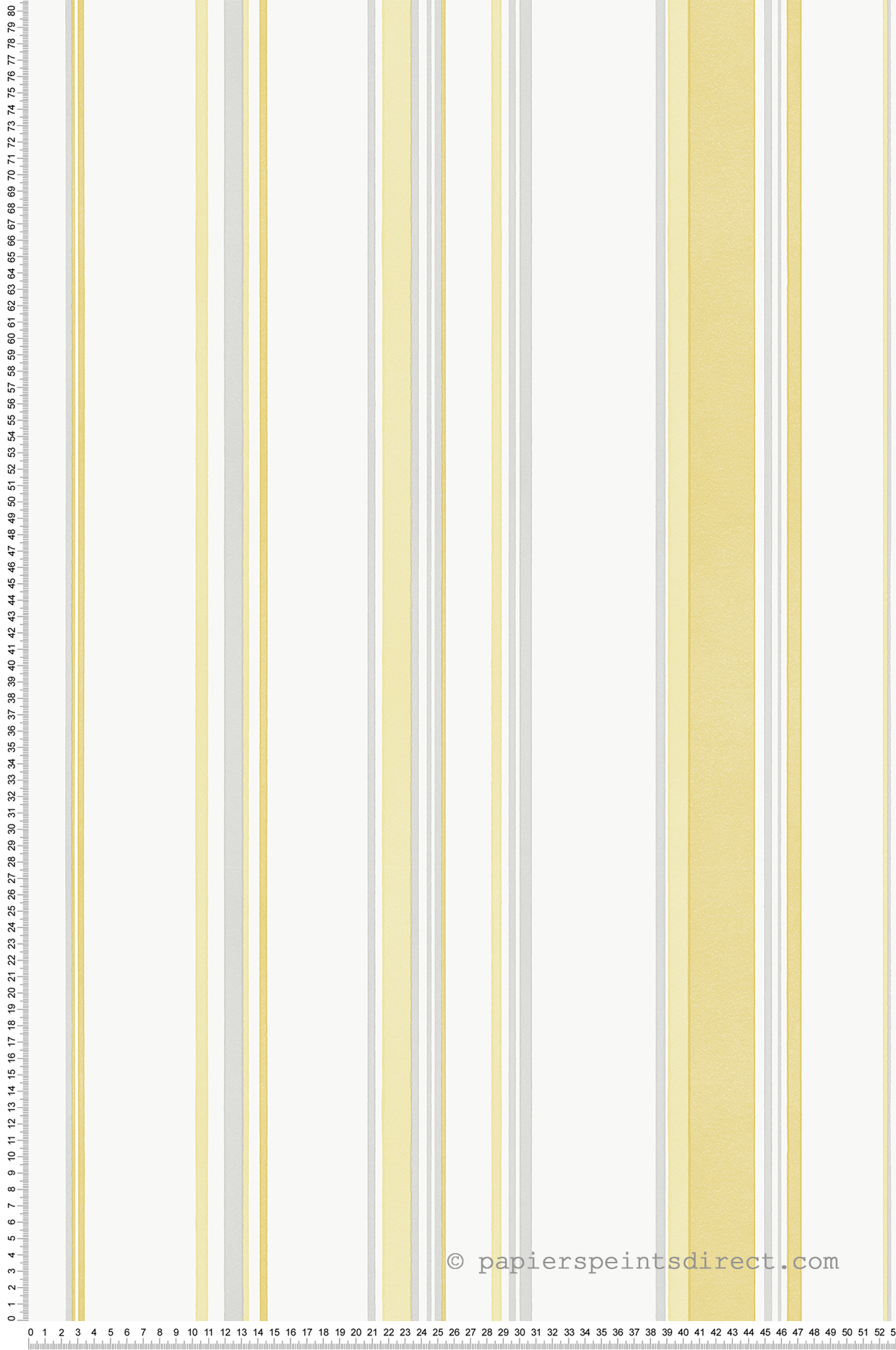 Papier peint Rayure Élégante jaune gris - Jeux de Rayures 3 de Lutèce | Réf. LTC-G68059