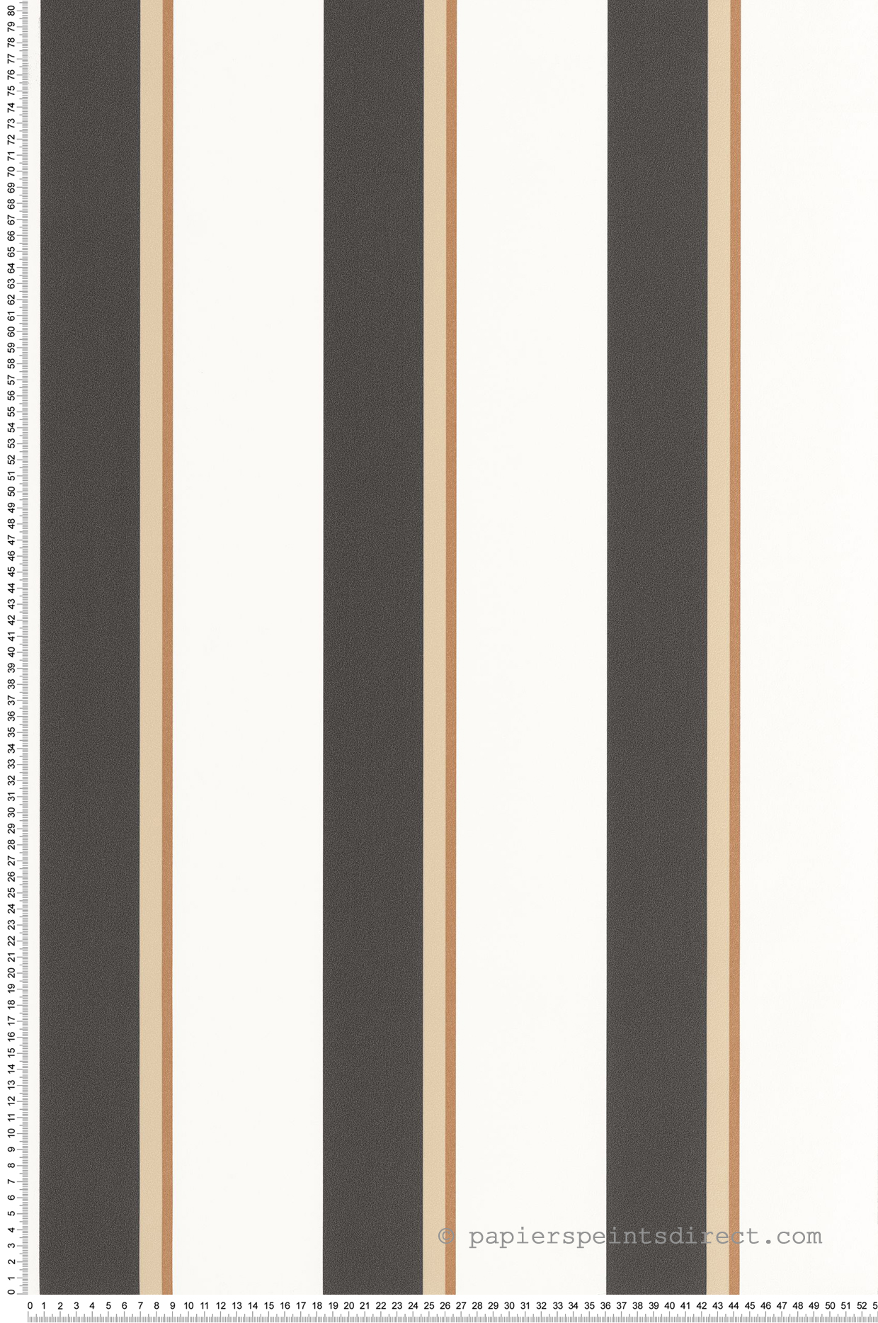 Papier peint Rayure Linéaire anthracite camel métallisé - Graphic de Casélio | Réf. GPC105530941