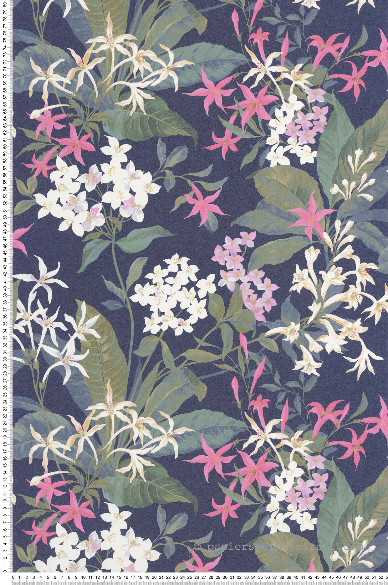Papier peint Fleuri Songe de Jasmin fuchsia - Le Beau Jardin de Casadéco | Réf. BJAR202564567
