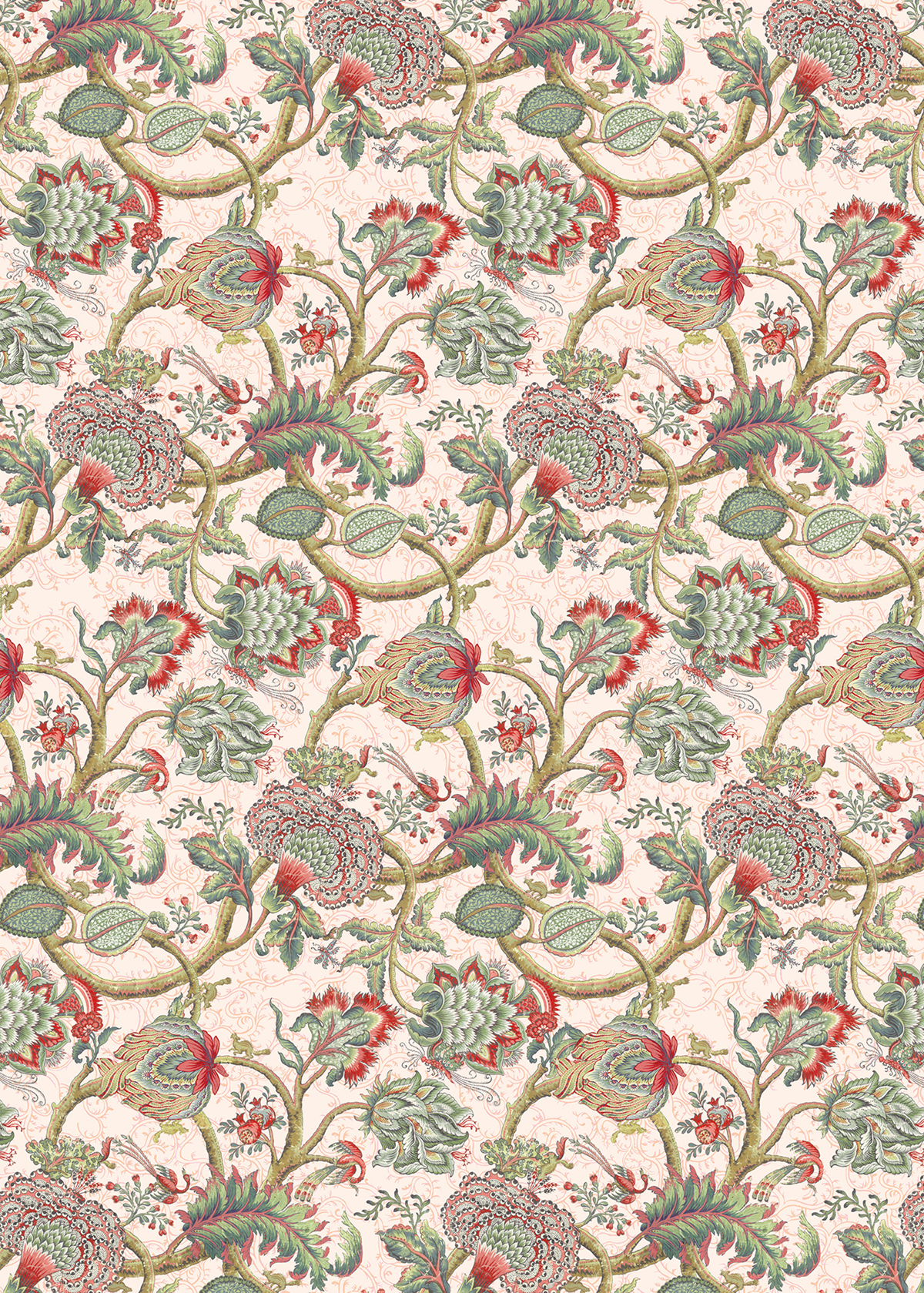 Papier peint panoramique Fleurs Cachemire - Papier peint Komar Heritage