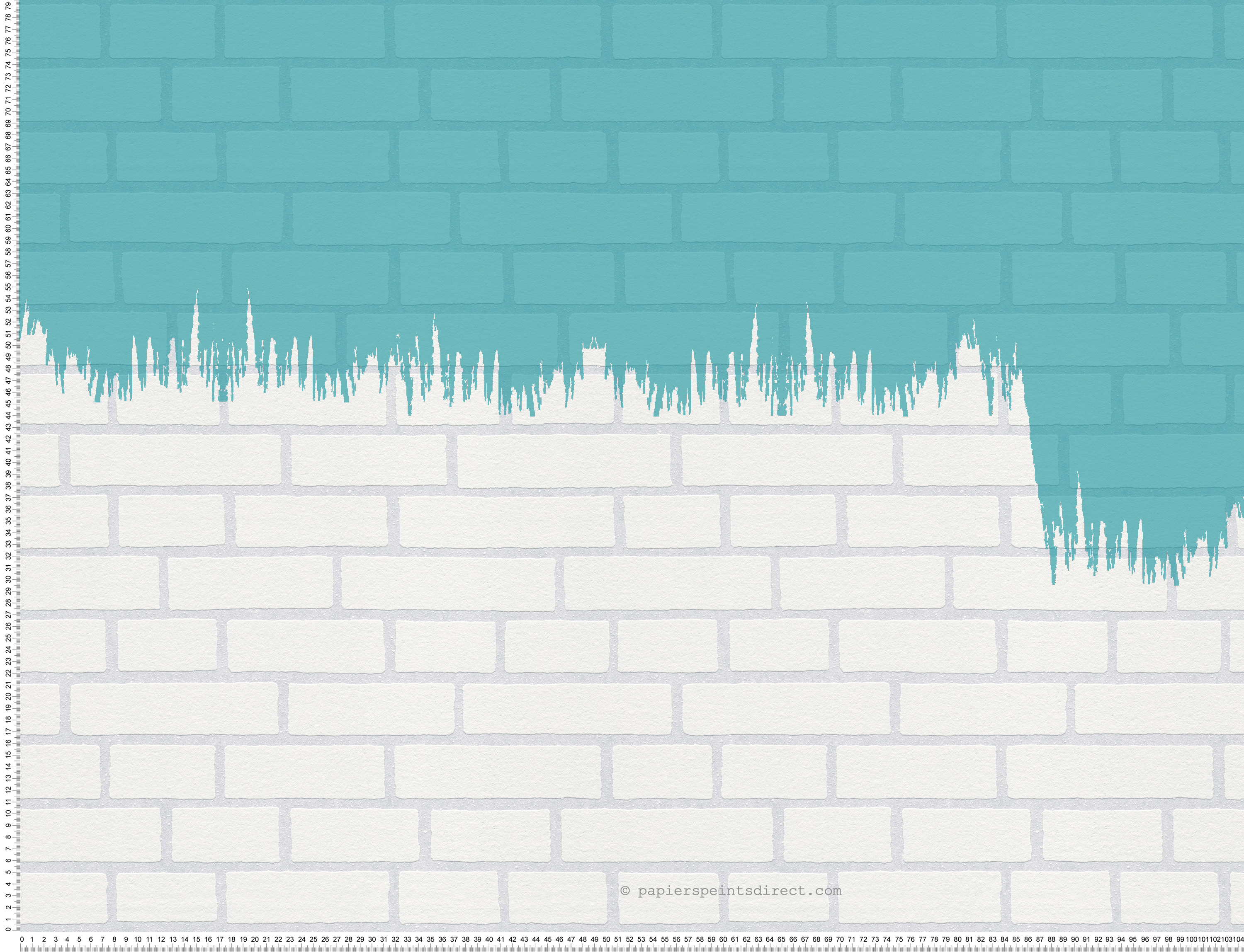 Mur de briques - Papier peint à peindre GO de Montécolino