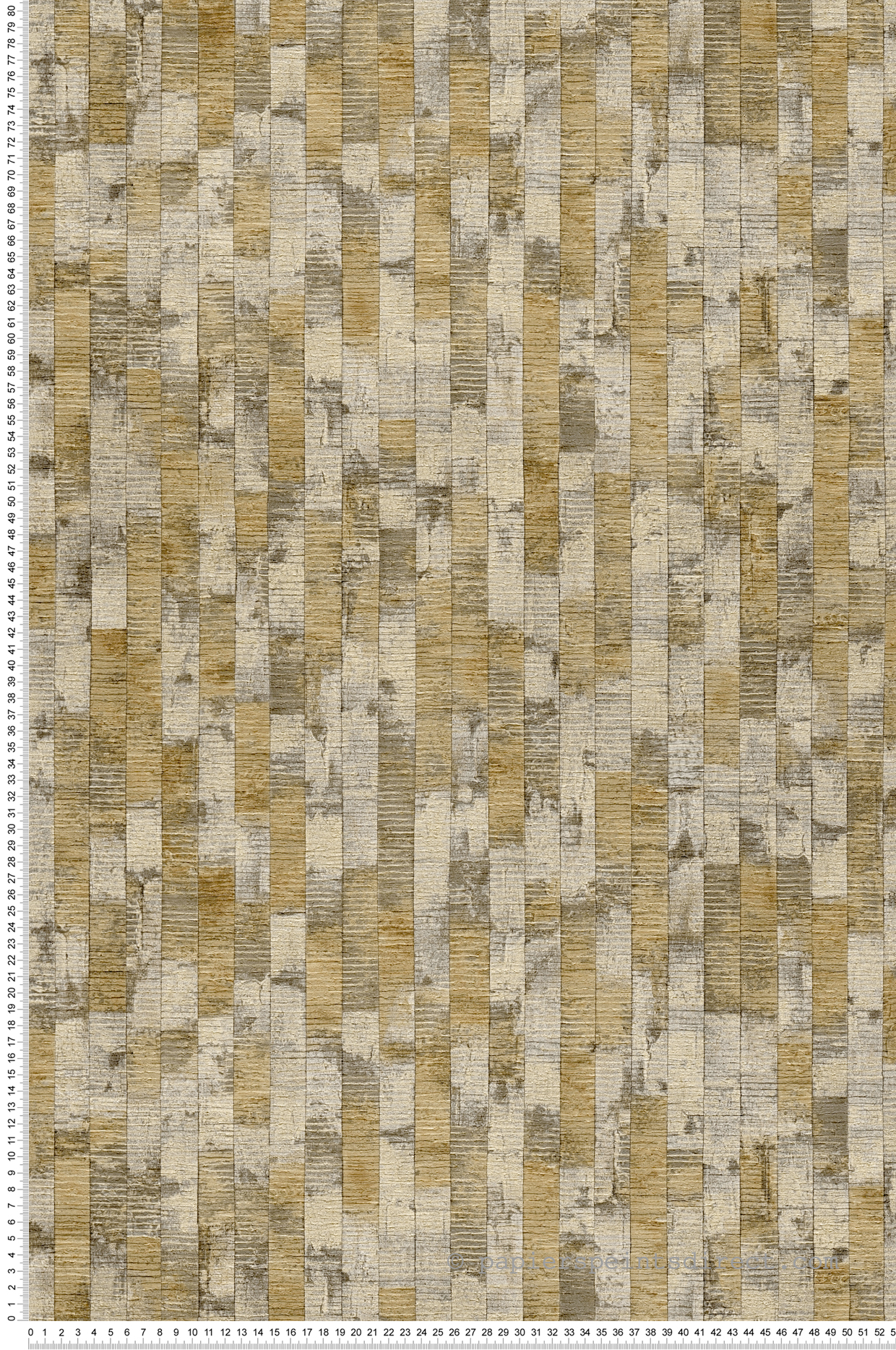 Papier peint Bois Lames Patiné brun doré - Vibes & Styles d'A.S. Création | Réf. AS-790084