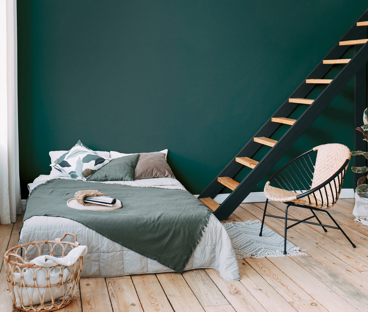 Papier peint Uni Charme Bali vert canard - Metropolitan Stories 3 d'A.S. Création | Réf. AS-392664