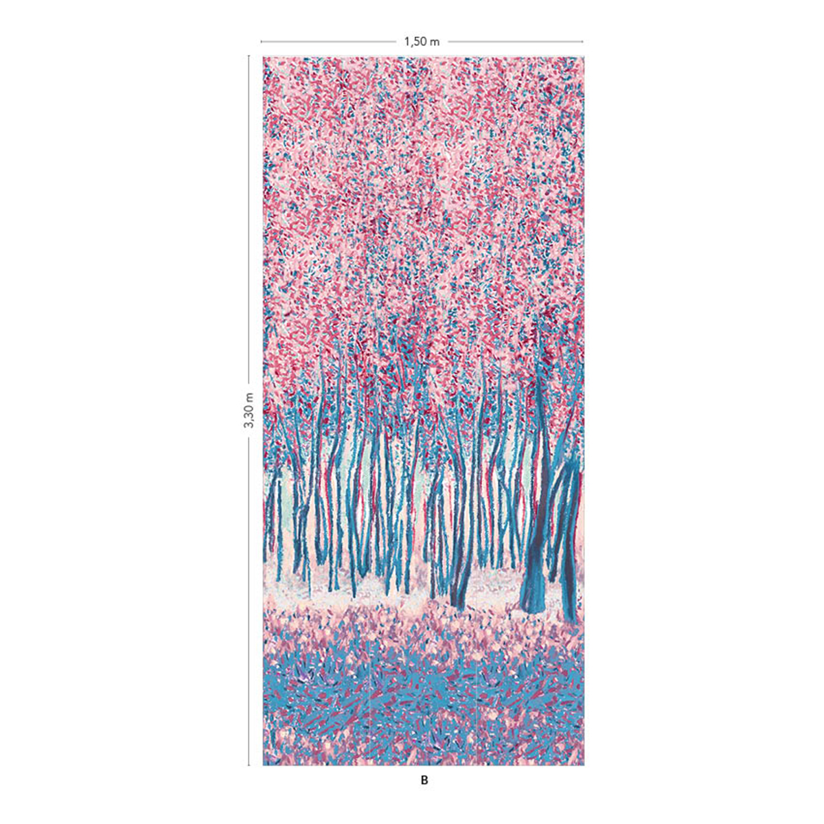 Papier peint panoramique Sylve Décor Rose B - 4/5/6 - Isidore Leroy