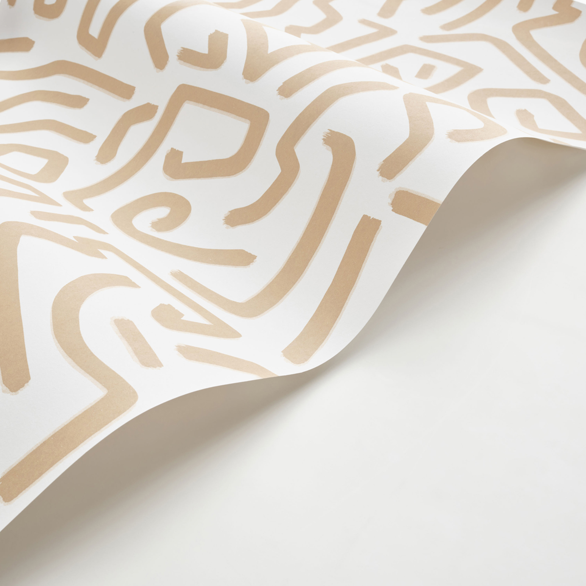 Papier peint Tracés Abstraits Symbol beige blanc - Milano Sixties de Casadéco AMB4| Réf. MISI89351313