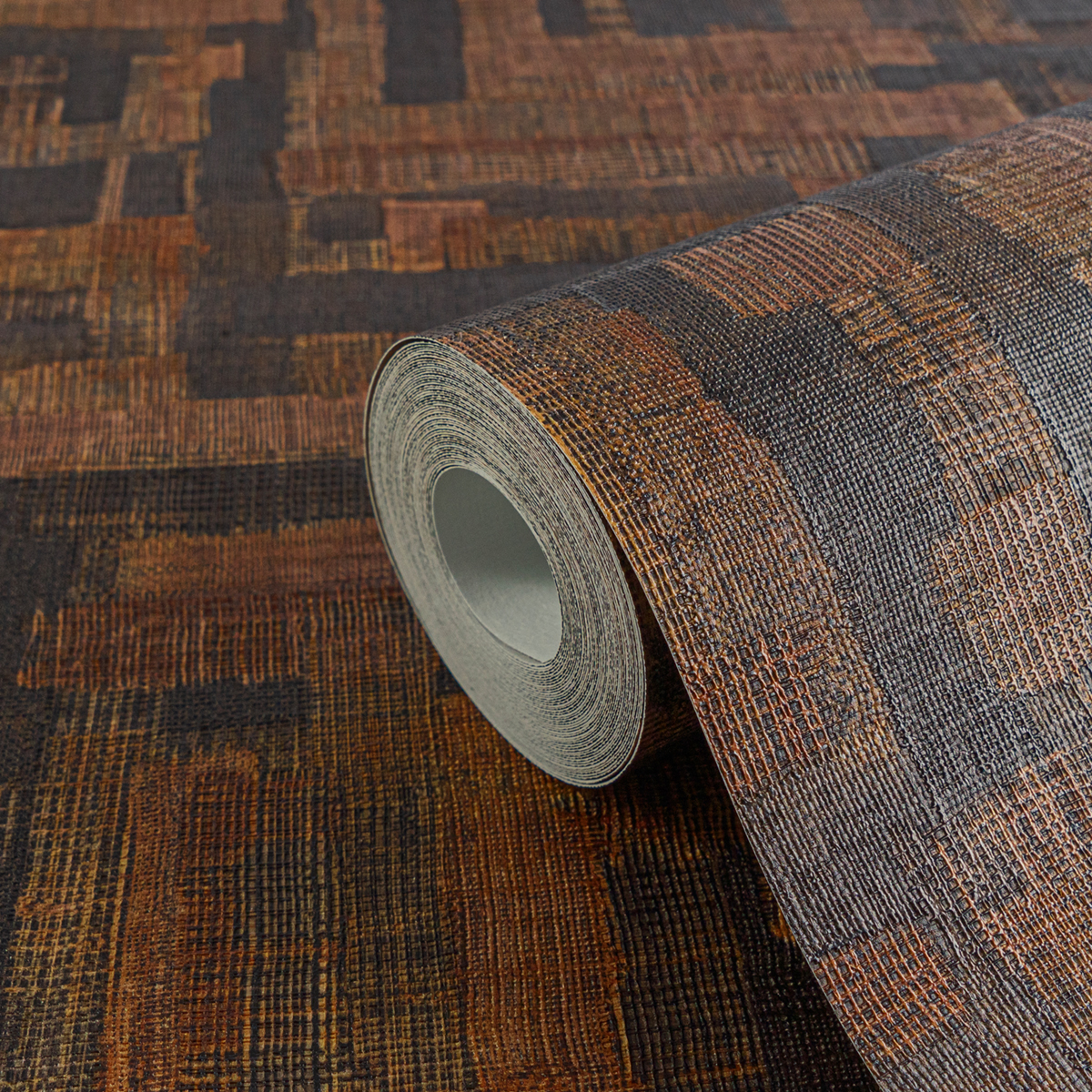 Papier peint Géométrie Ethnique marron chocolat - Metropolitan Stories 4 Hot Spots d'A.S. Création AMB5| Réf. AS-782046