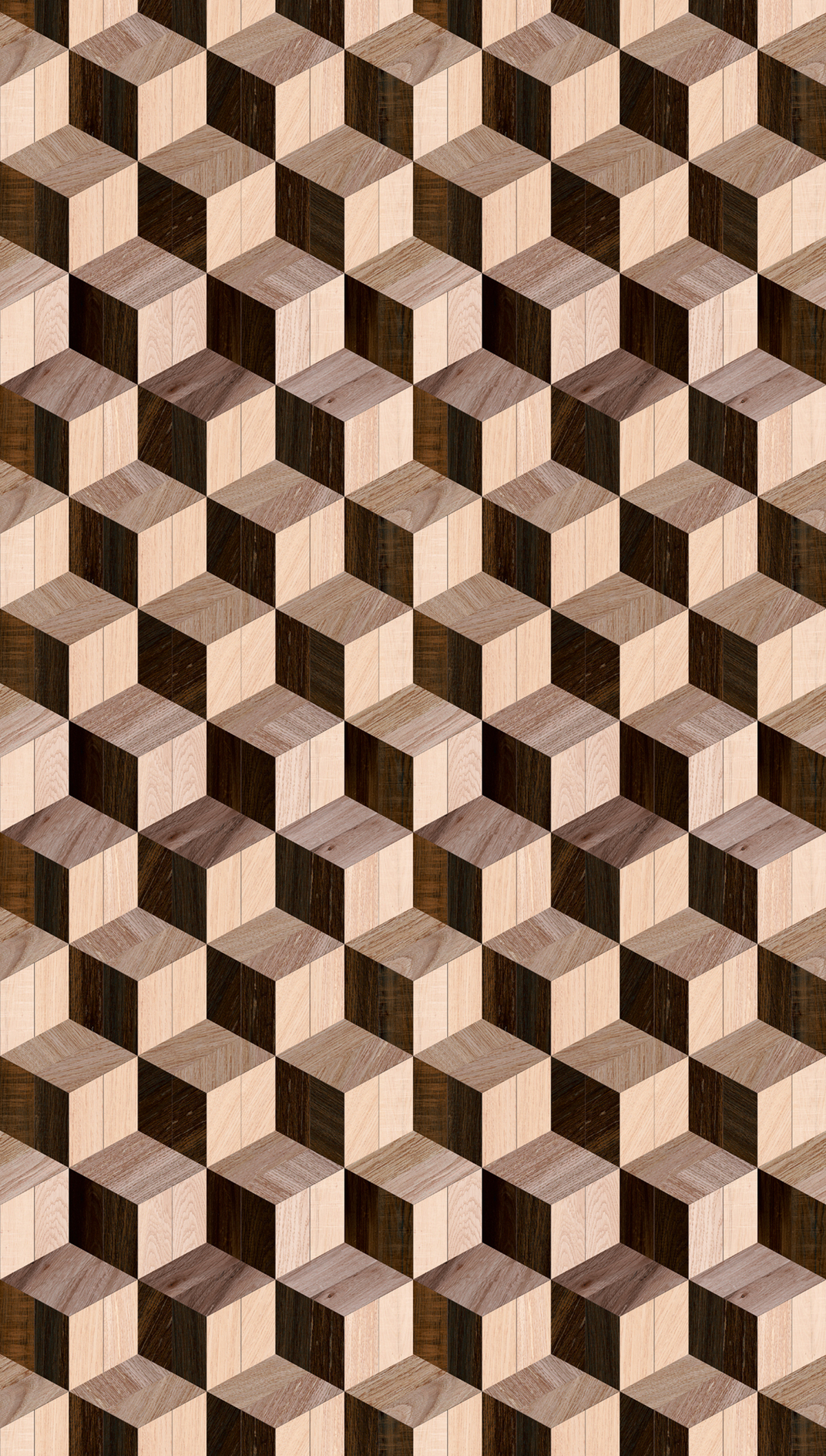 Papier peint panoramique Cube 3D Bois - The Wall 3 d'A.S. Création | Réf. AS-398331