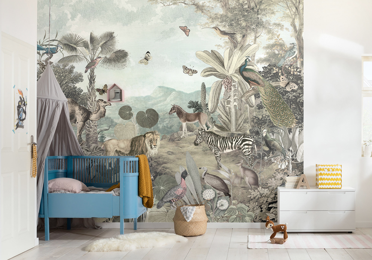 Papier peint panoramique Animaux Jungle Peace and Harmony - Papier peint Komar Into Wonderland